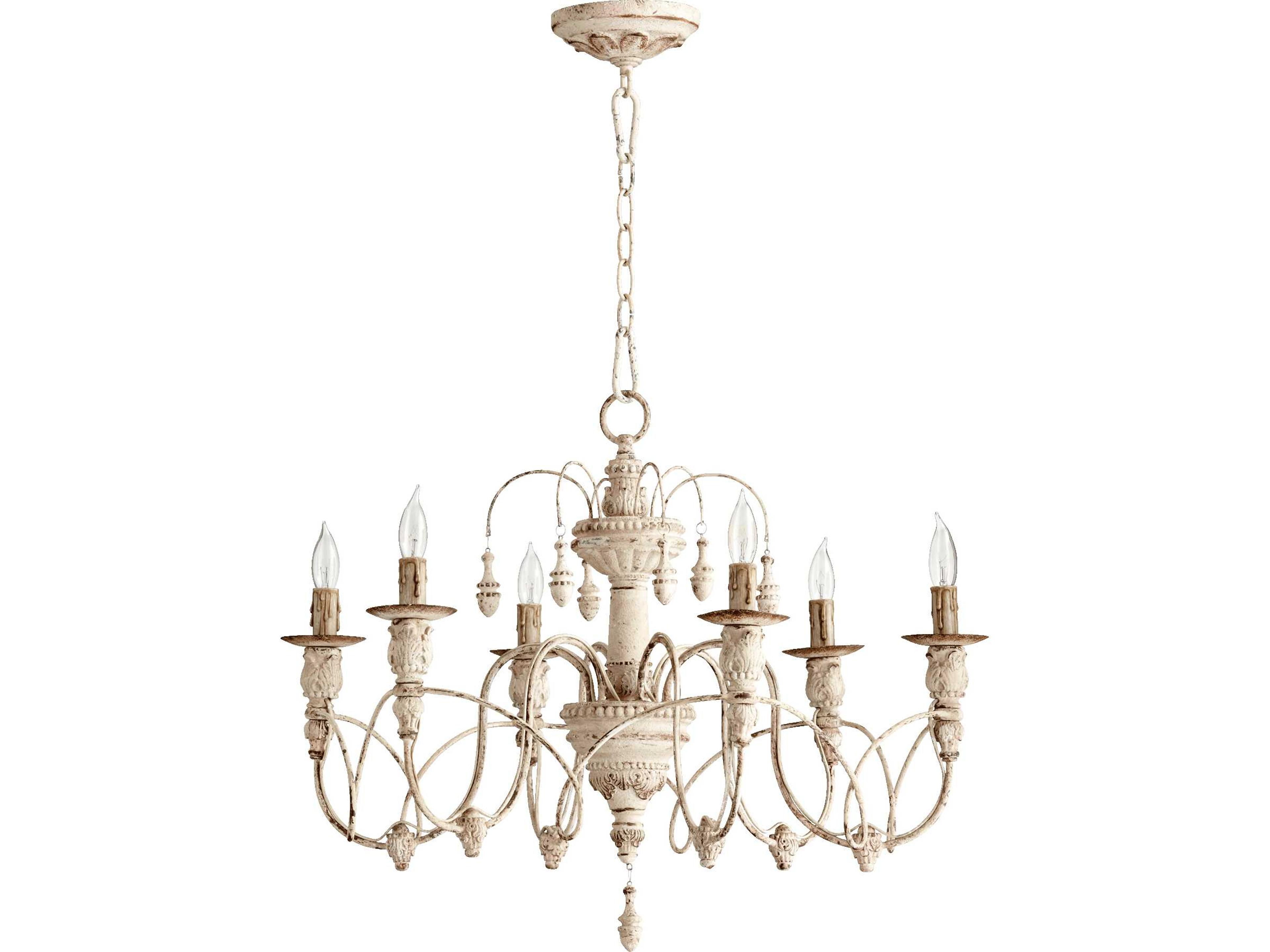 Quorum Salento 6-Light Persian White Candelabra Chandelier