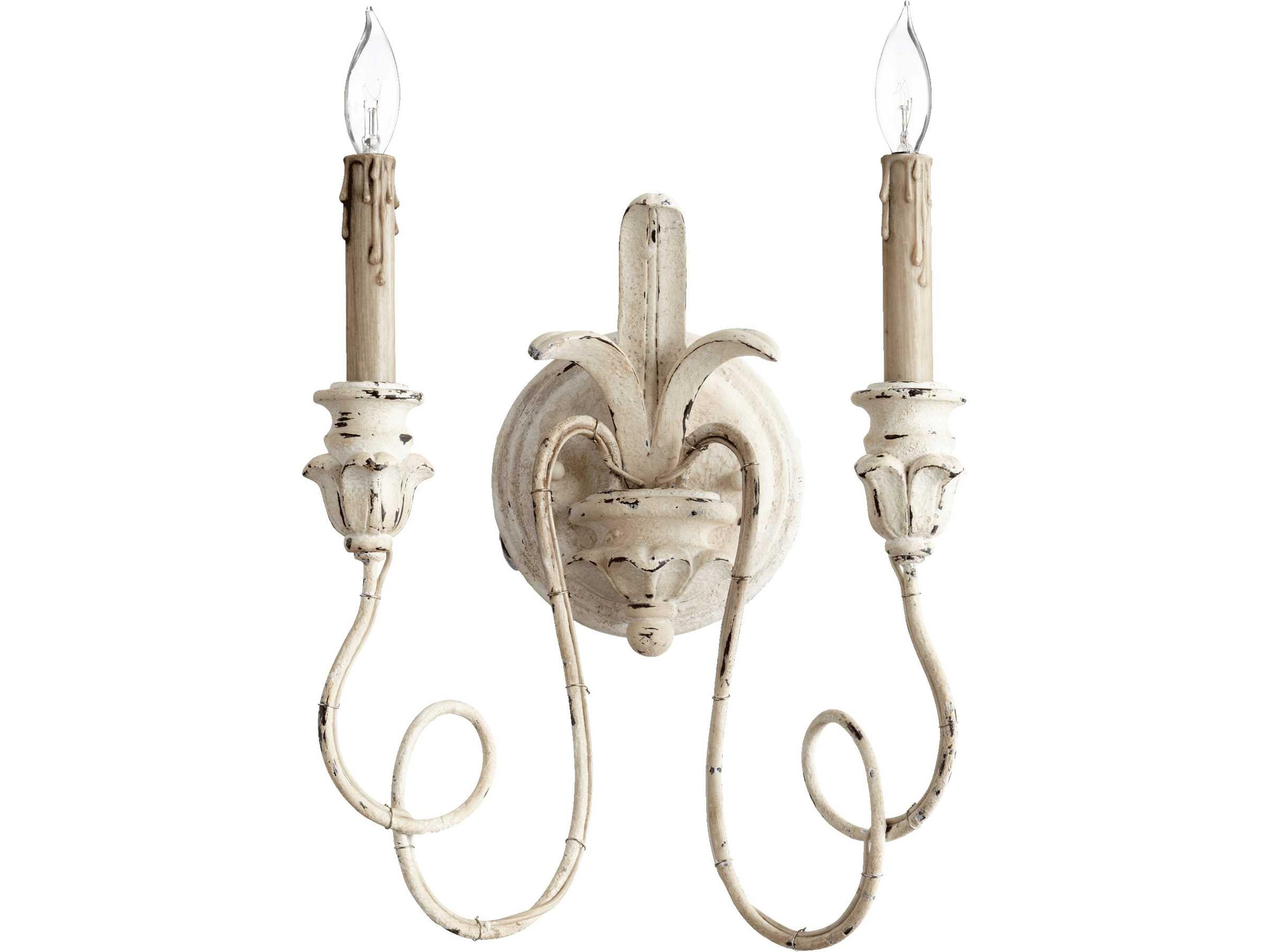 Quorum Salento 2-Light Persian White Wall Sconce