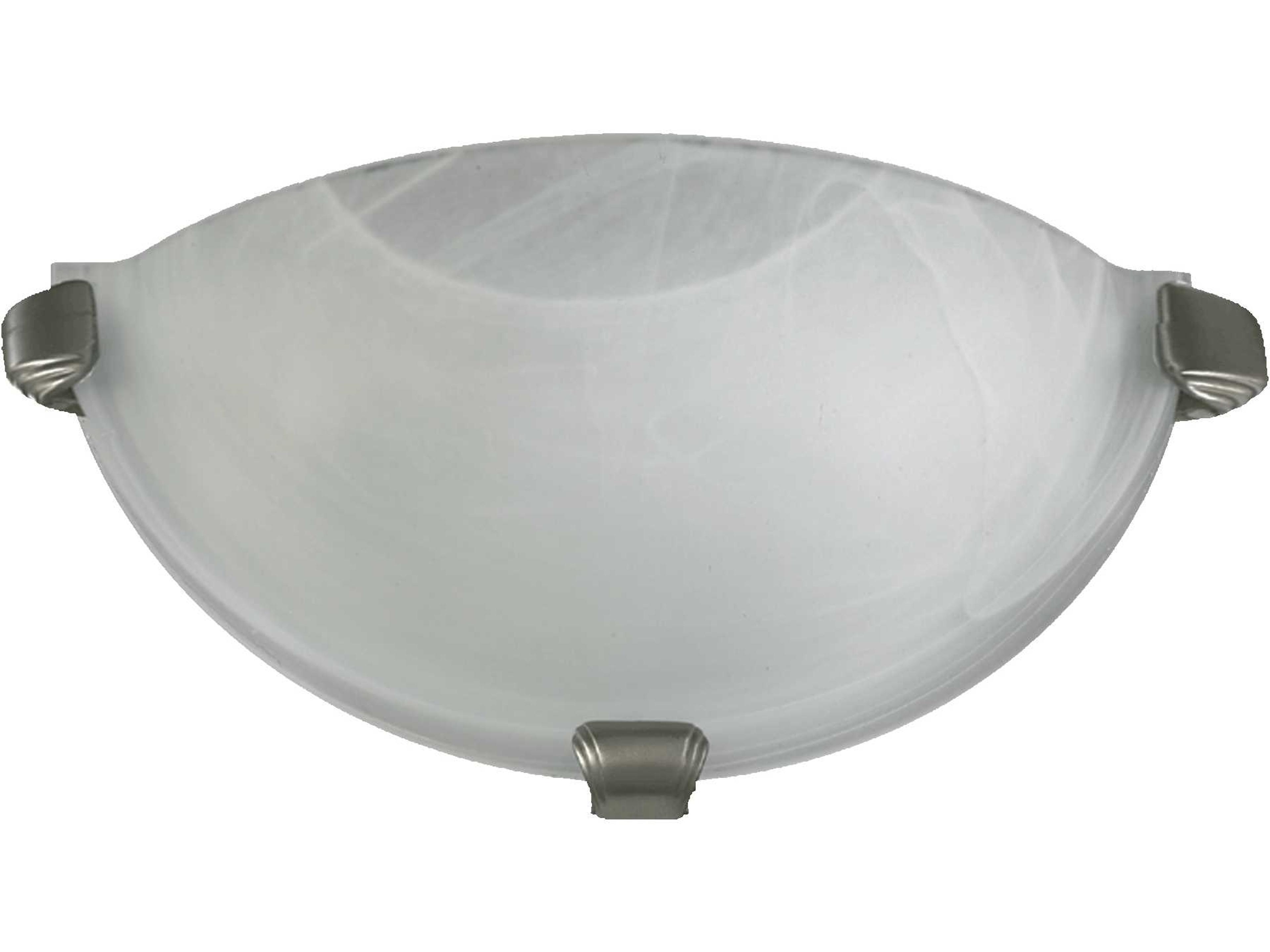 Quorum 1-Light Satin Nickel Glass Wall Sconce