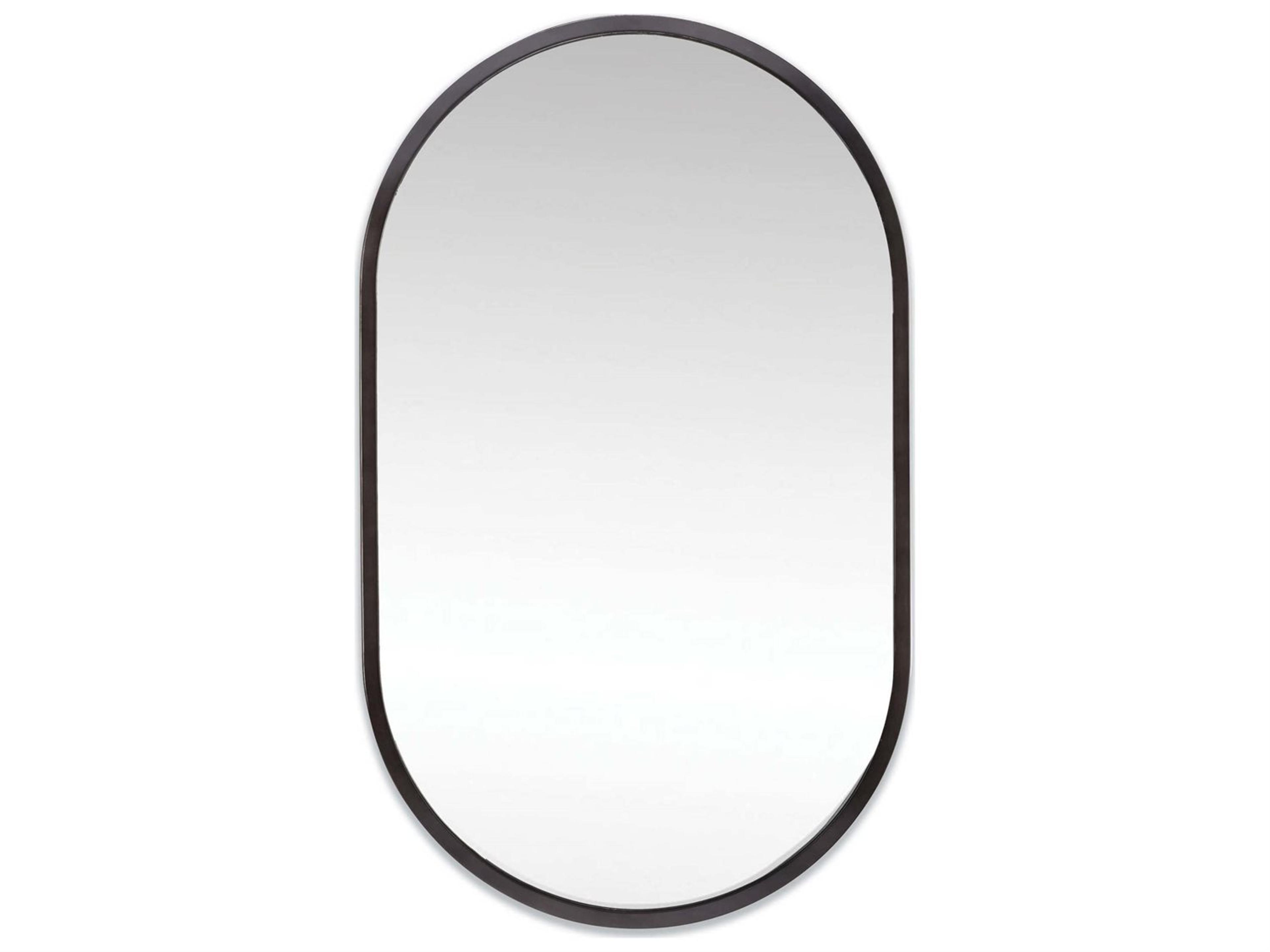 Regina Andrew Canal Blackened Steel Oval Wall Mirror