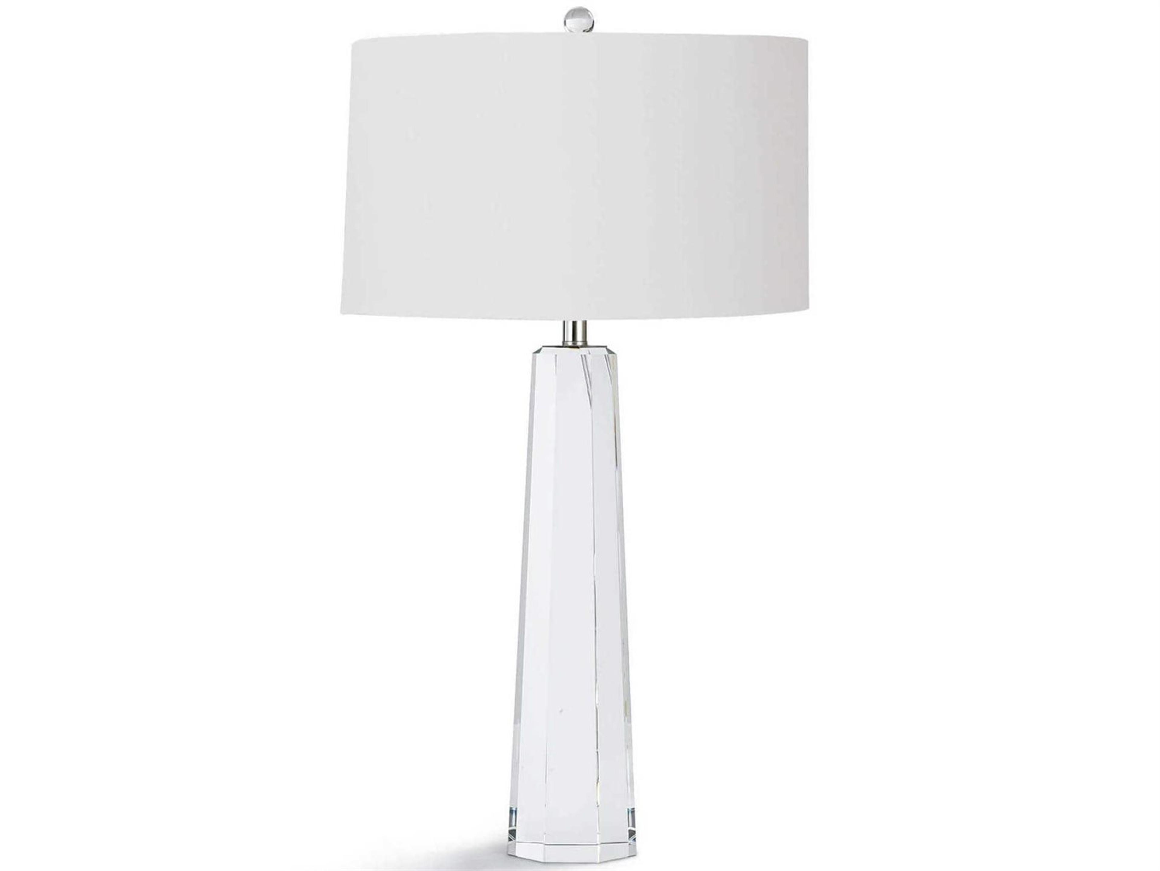Regina Andrew Tapered Hex Clear Crystal Linen Buffet Lamp