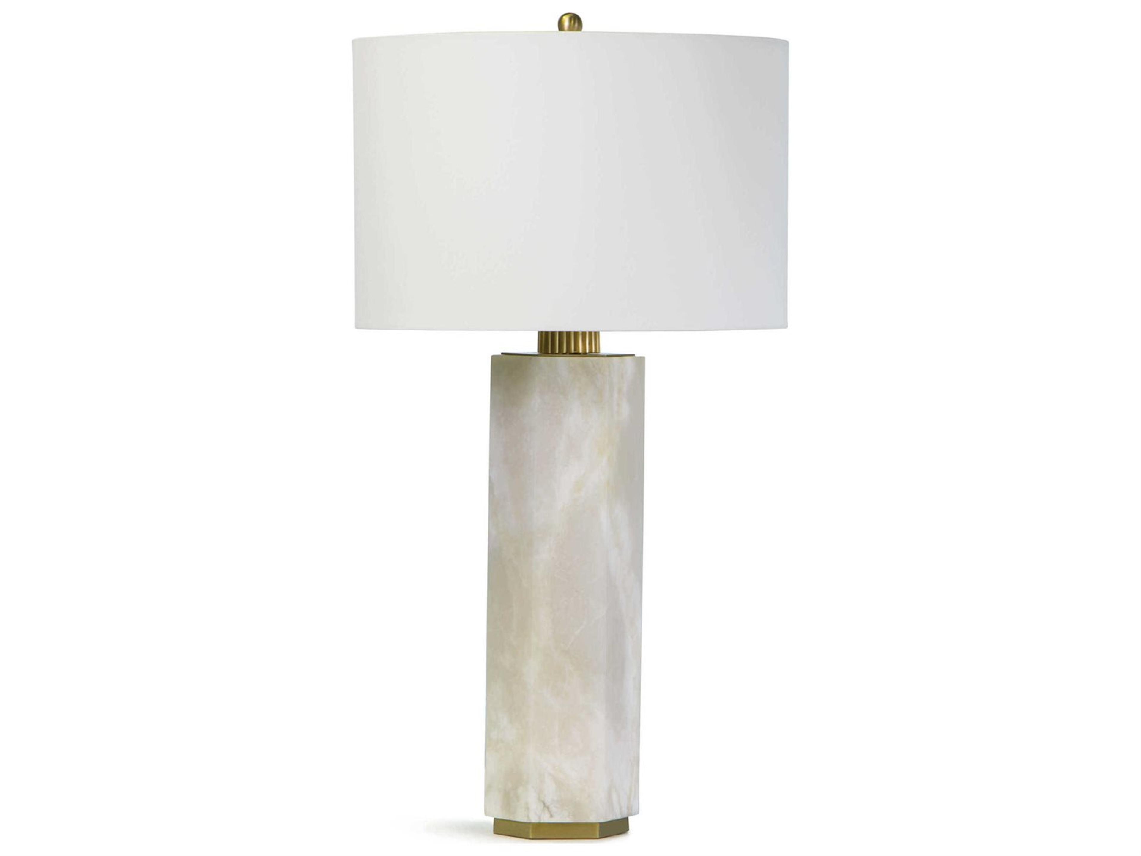 Regina Andrew Gear Natural Linen White Buffet Lamp