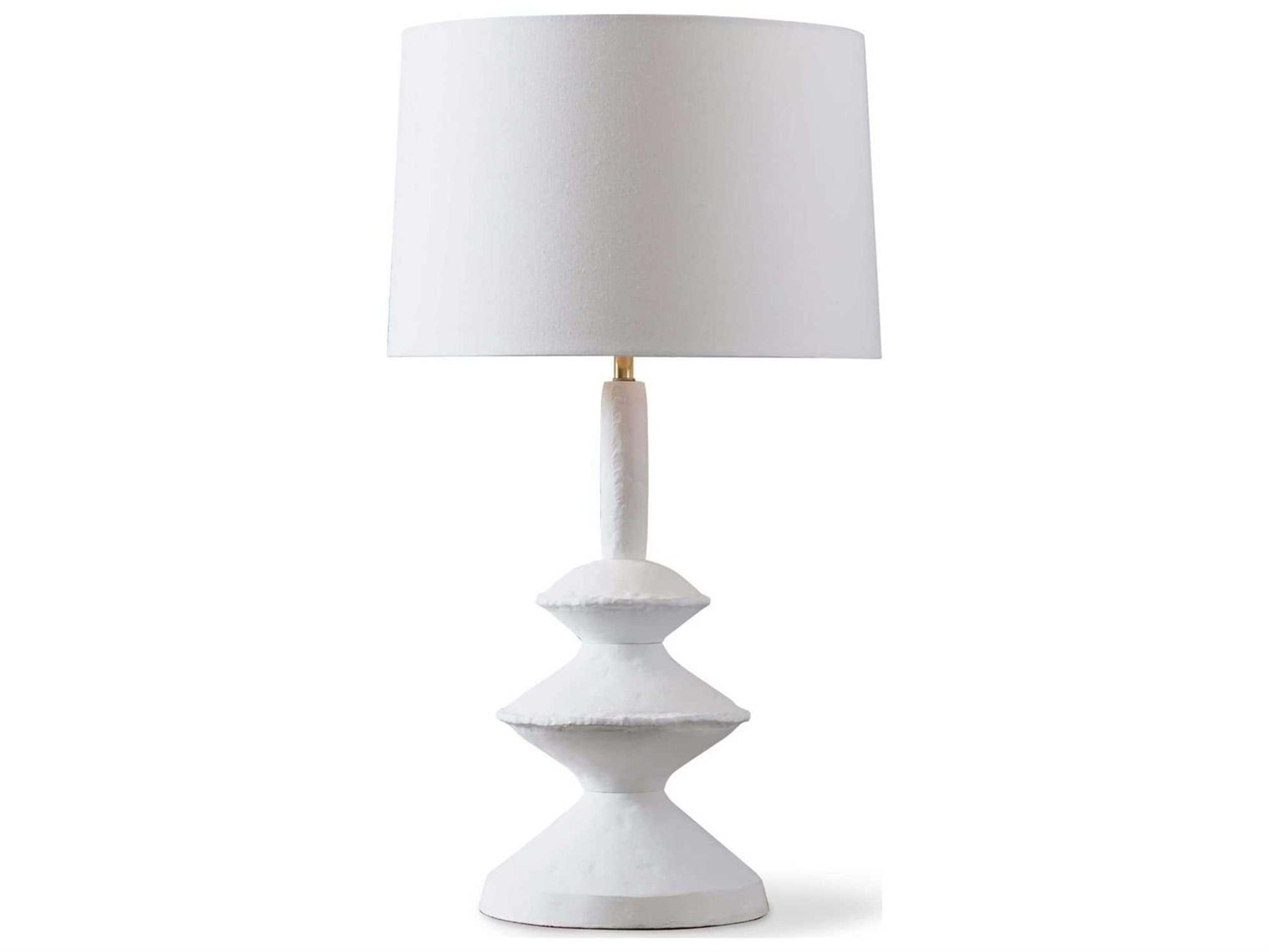 Regina Andrew Hope White Linen Brass Buffet Lamp