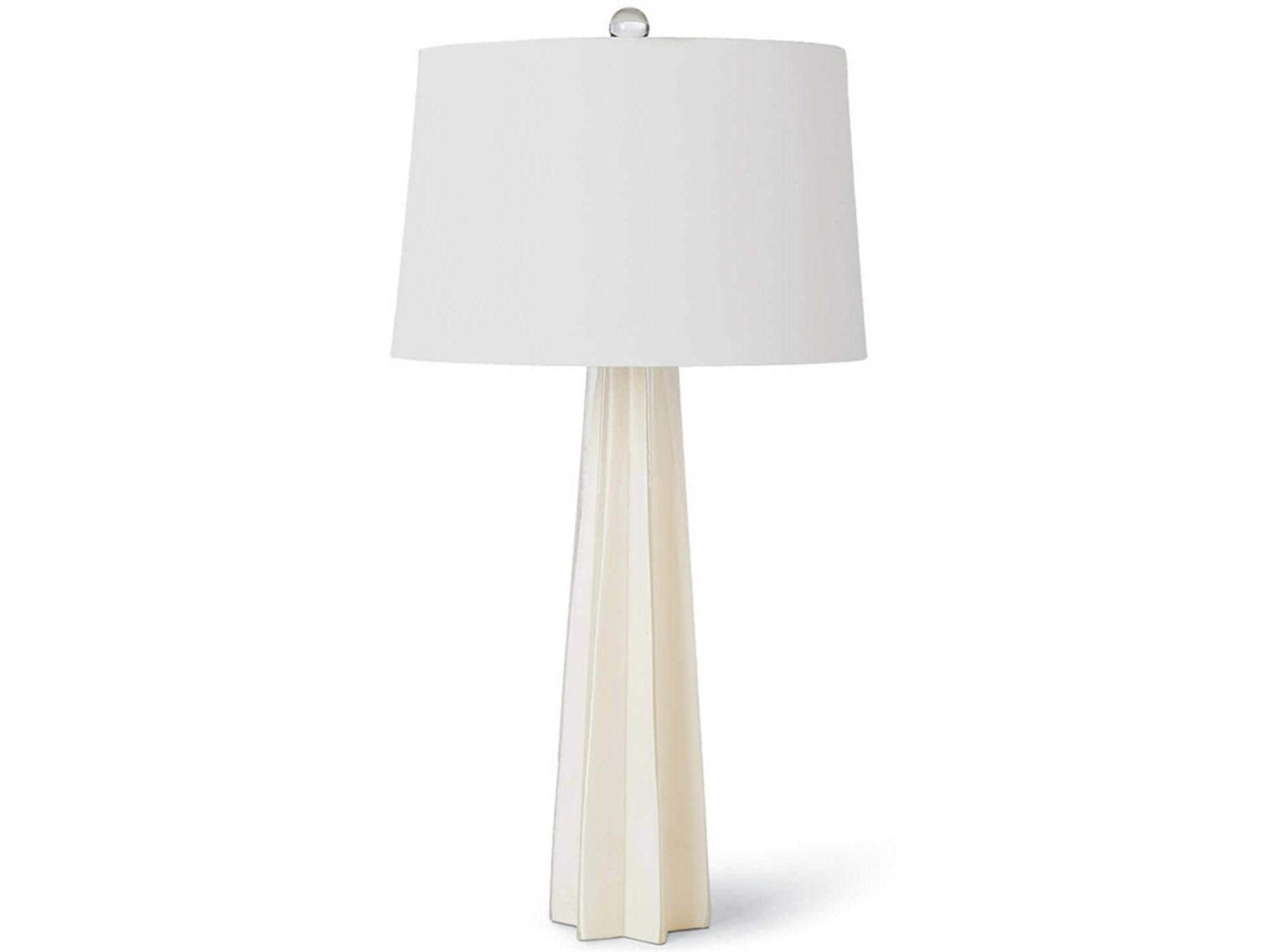Regina Andrew Glass Star White Linen Buffet Lamp