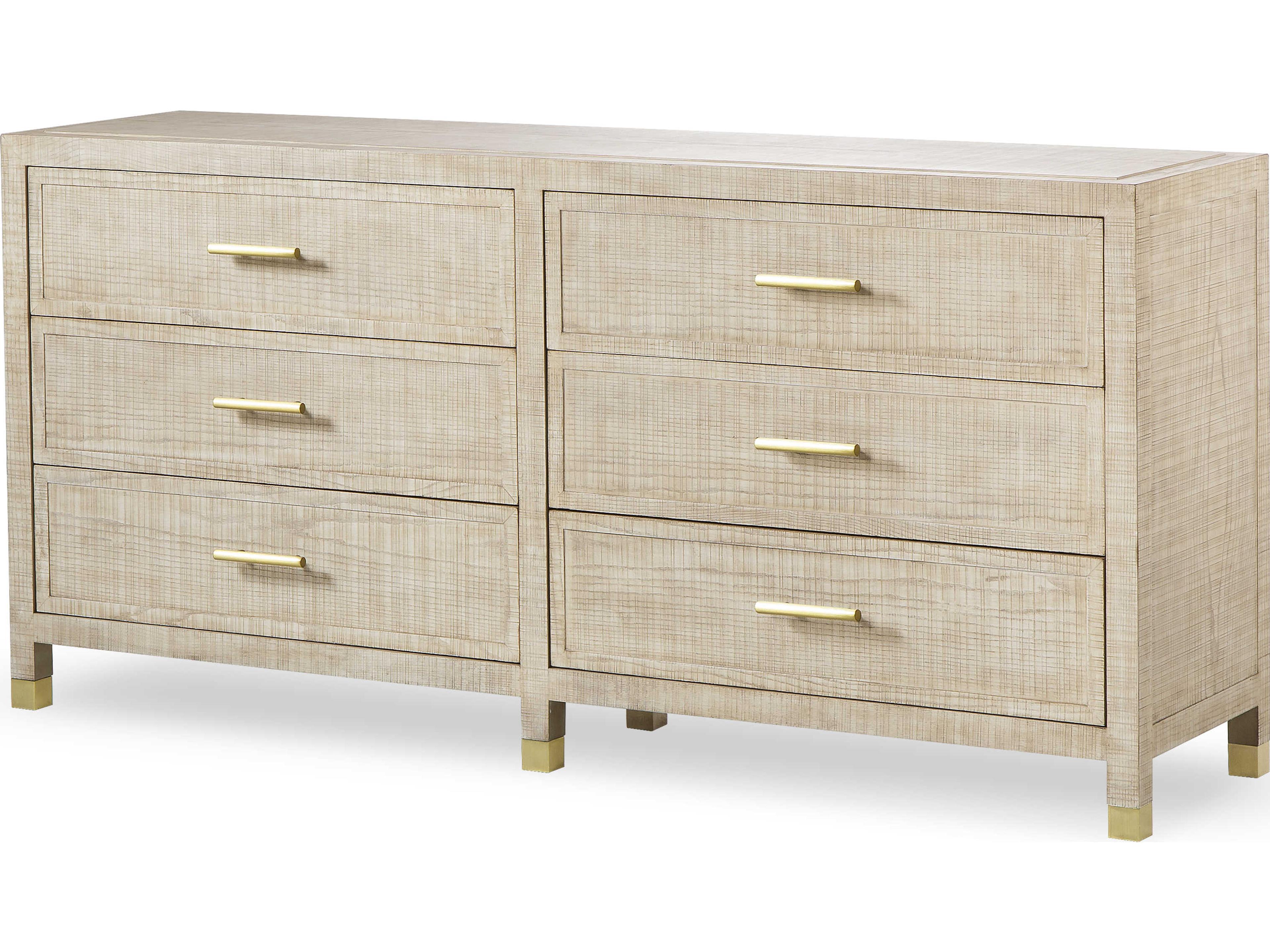 Sonder Living Raffles 6-Drawers Ply Wood Double Dresser
