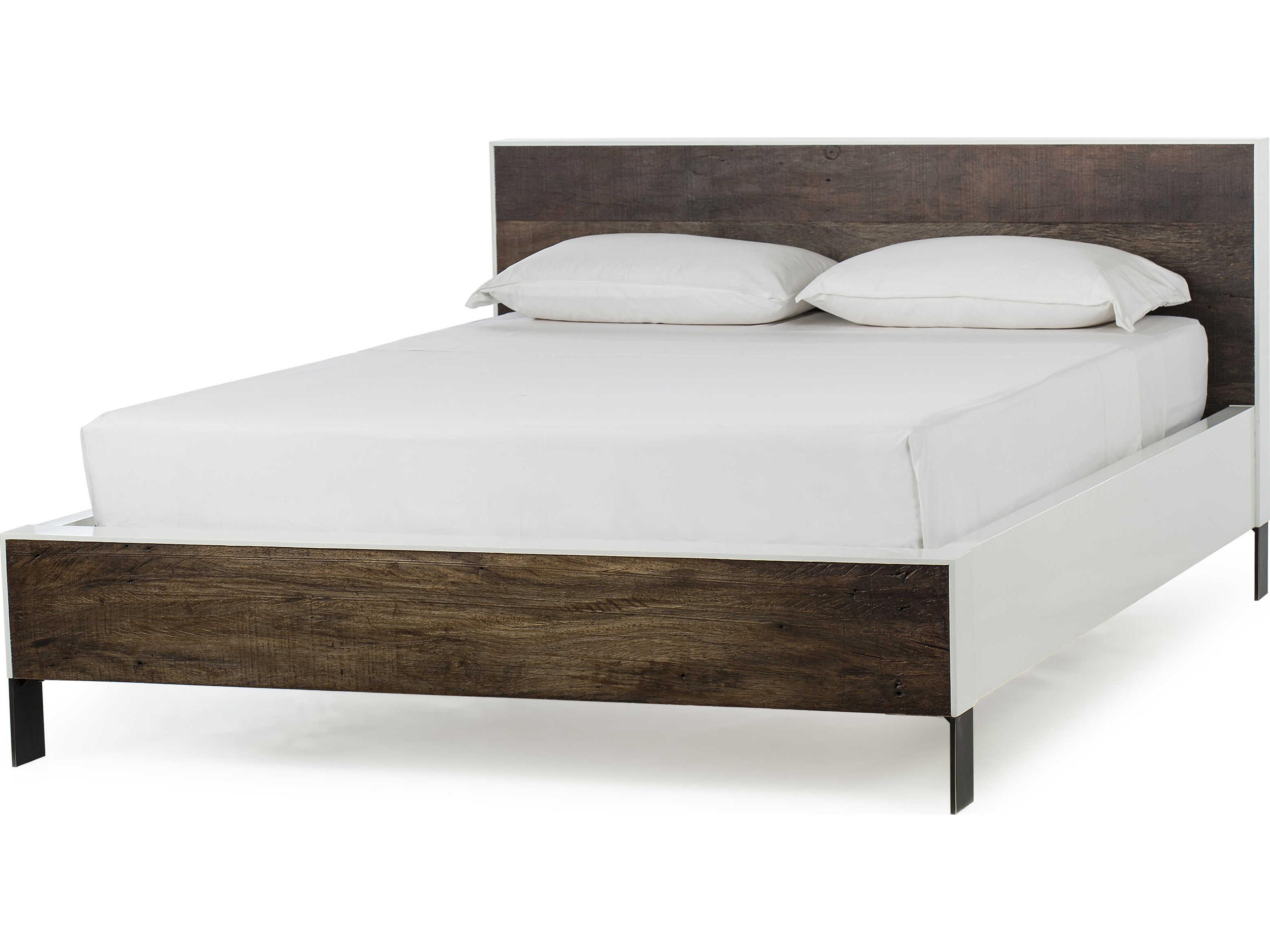Sonder Living Brown Ivory White Wood Queen Platform Bed