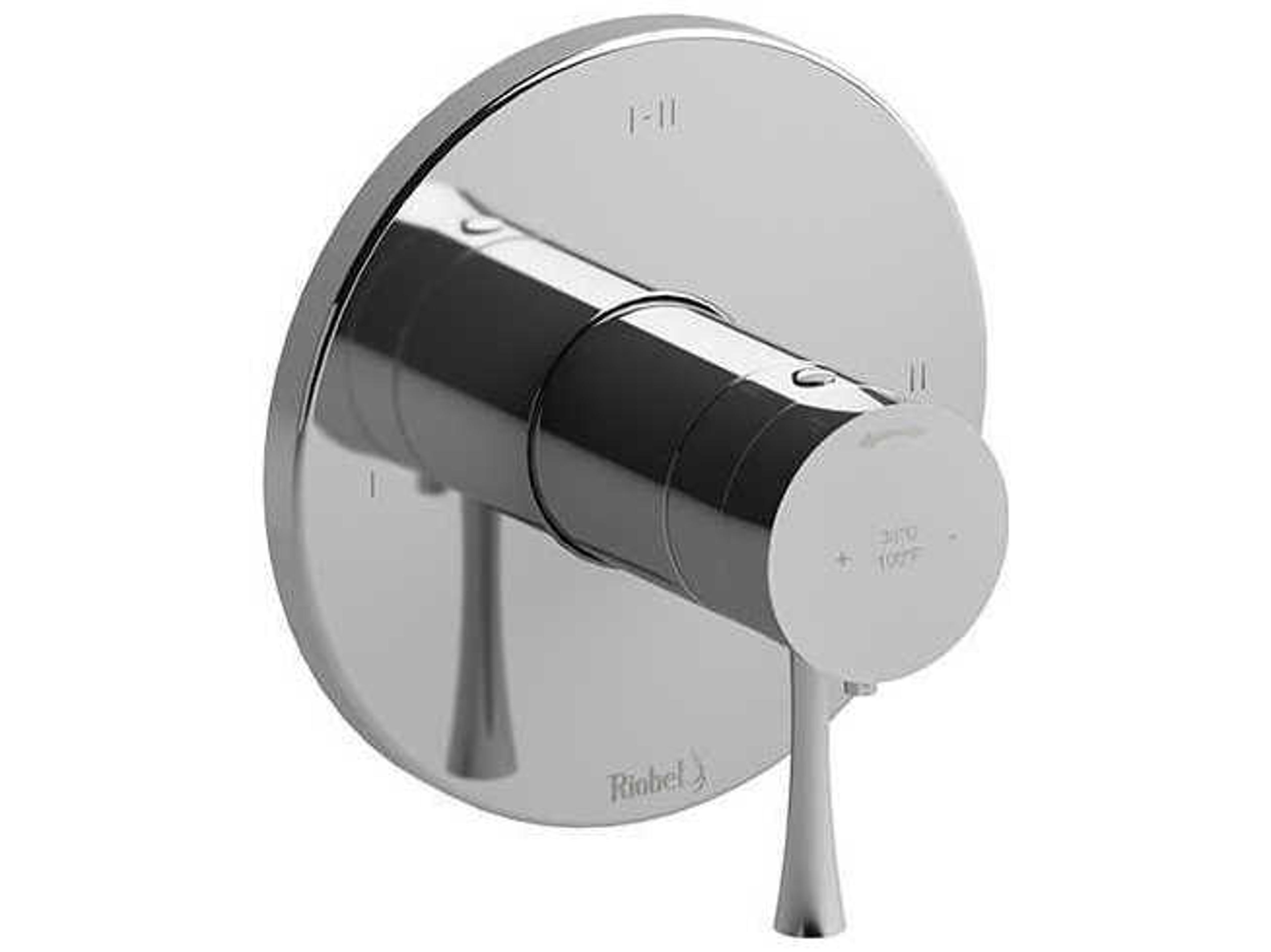 Riobel Edge 1/2" Therm & Pressure Balance Trim with up to Three Functions