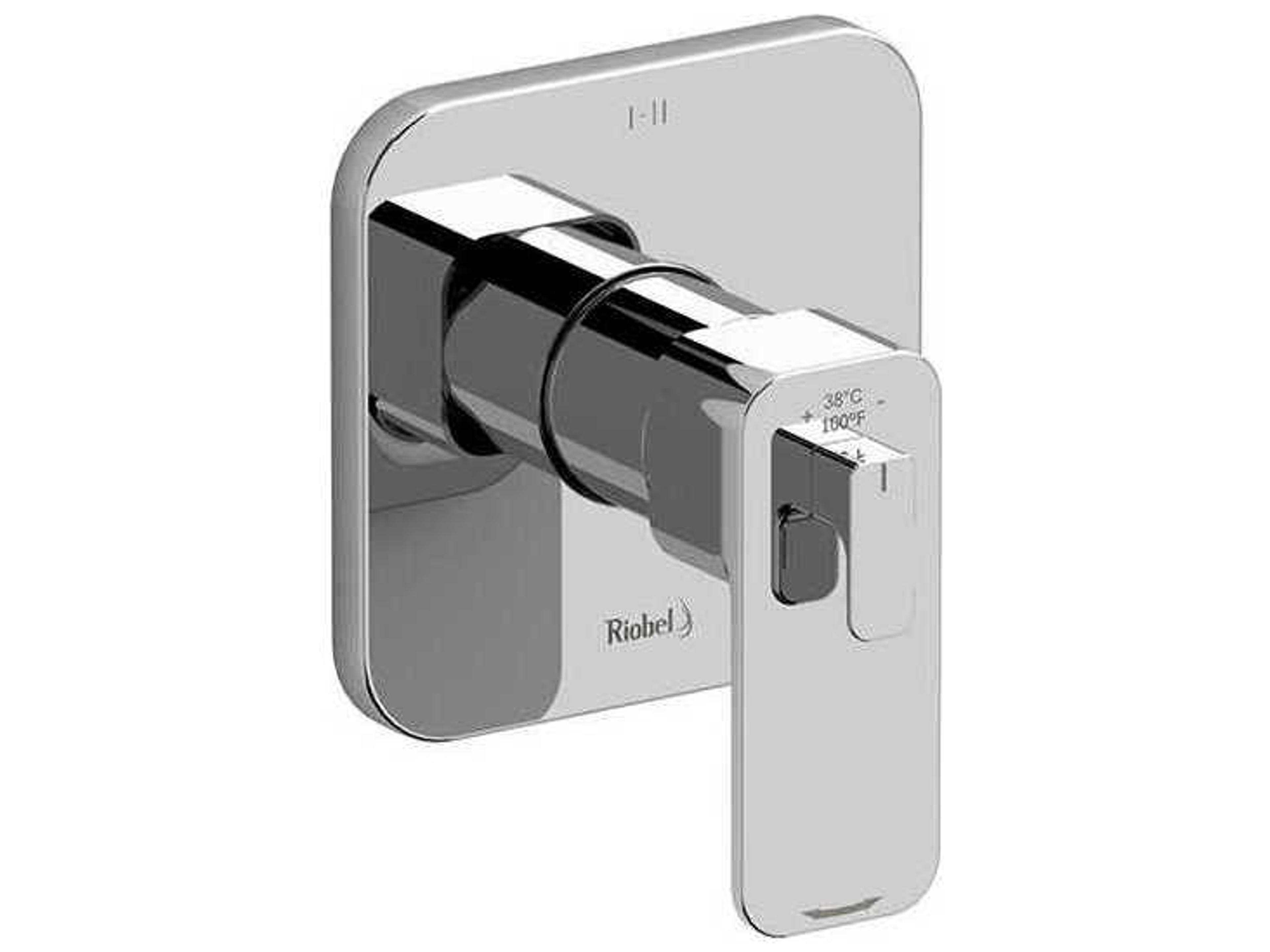 Riobel Equinox Chrome 1/2" Therm & Pressure Balance Trim with up to Three-Functions