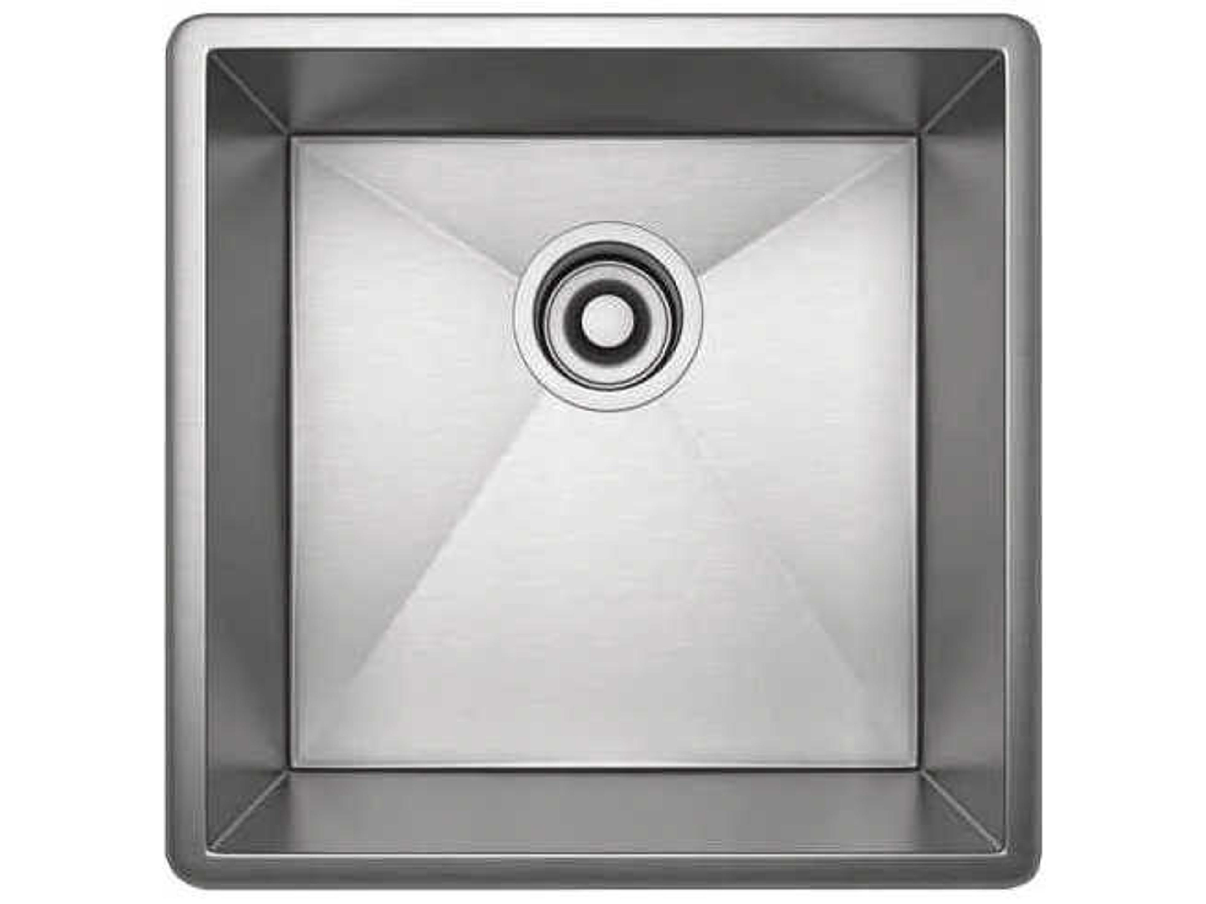 Rohl Forze Brushed Stainless Steel 15" Single Bowl Kitchen Or Bar/Food Prep Sink