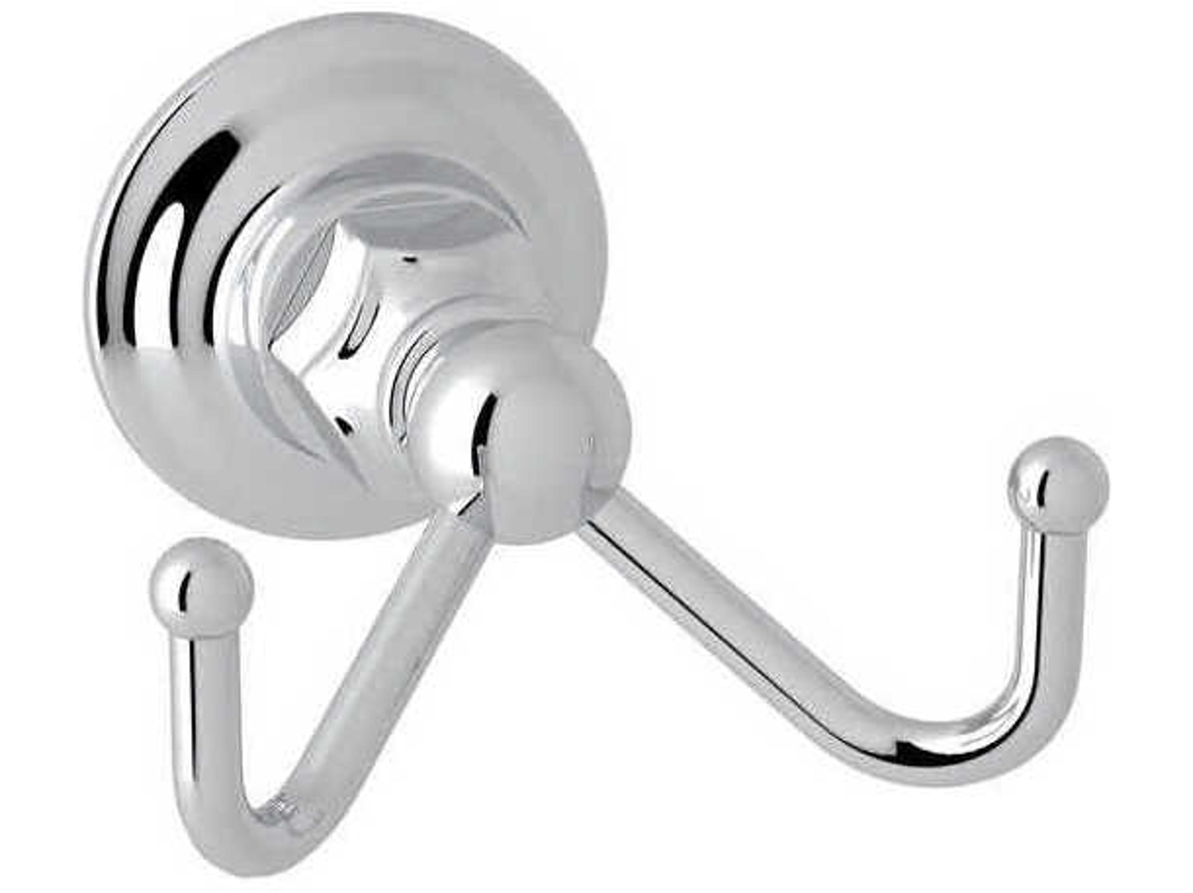 Rohl Polished Chrome Wall Mount Double Robe Hook