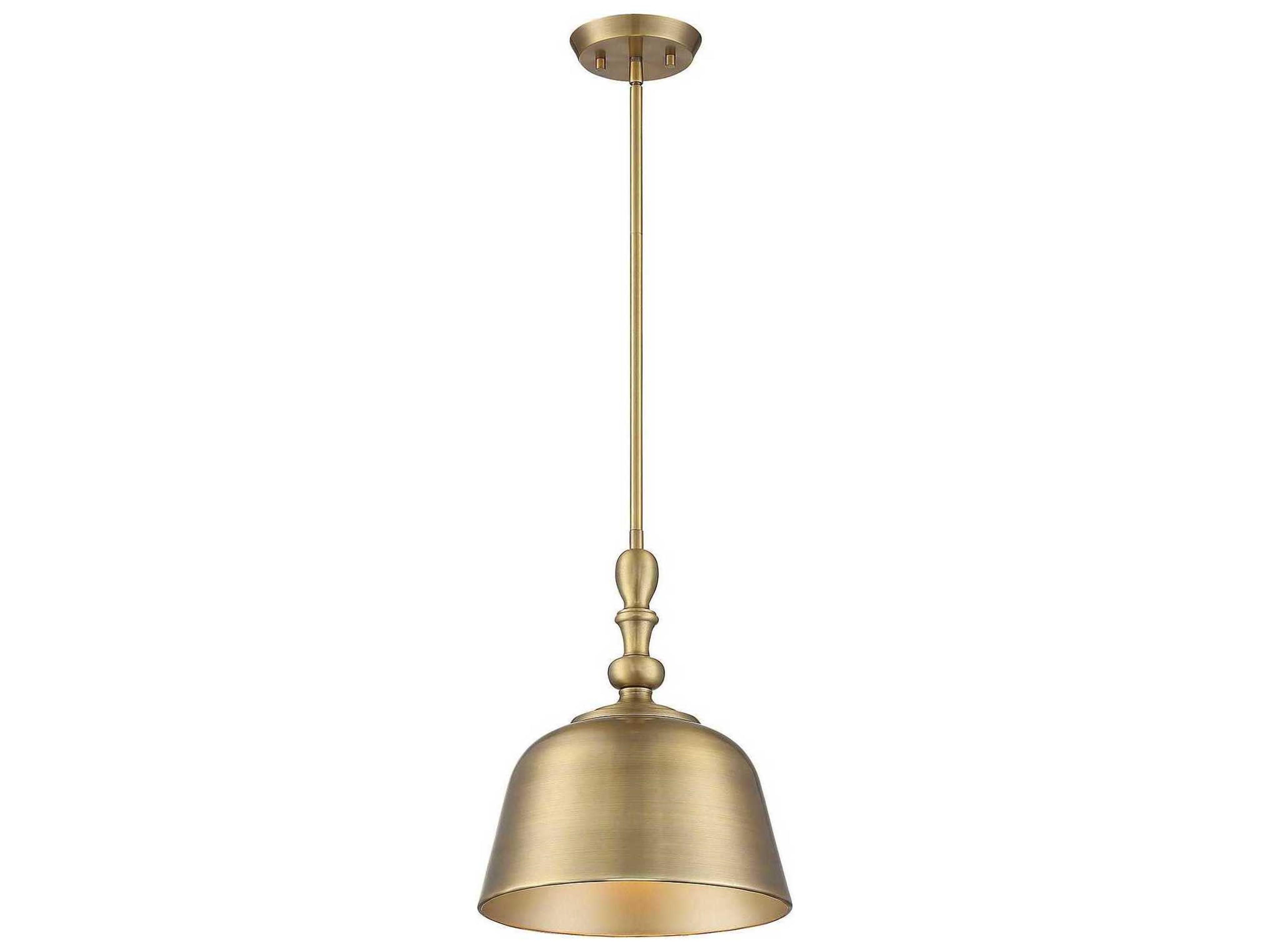 Savoy House Berg 1-Light Warm Brass Dome Mini Pendant