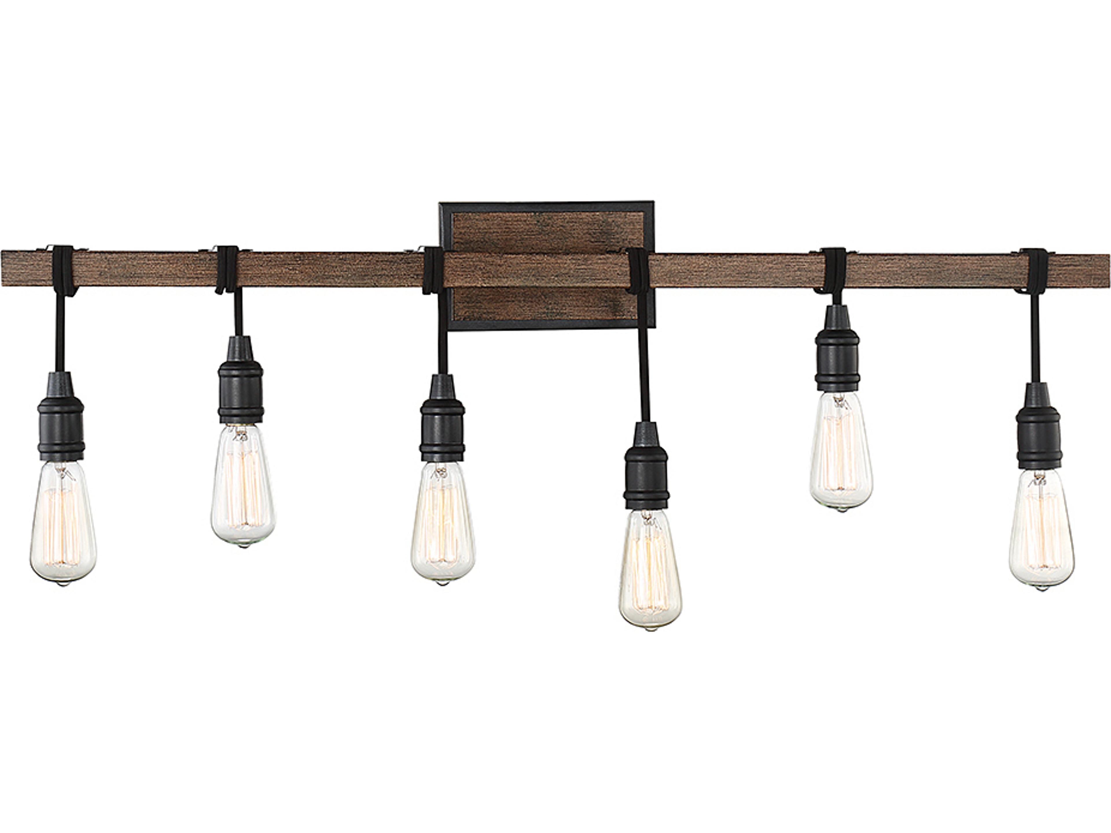 Savoy House Burgess 6-Light Durango Brown Glass Vanity Light