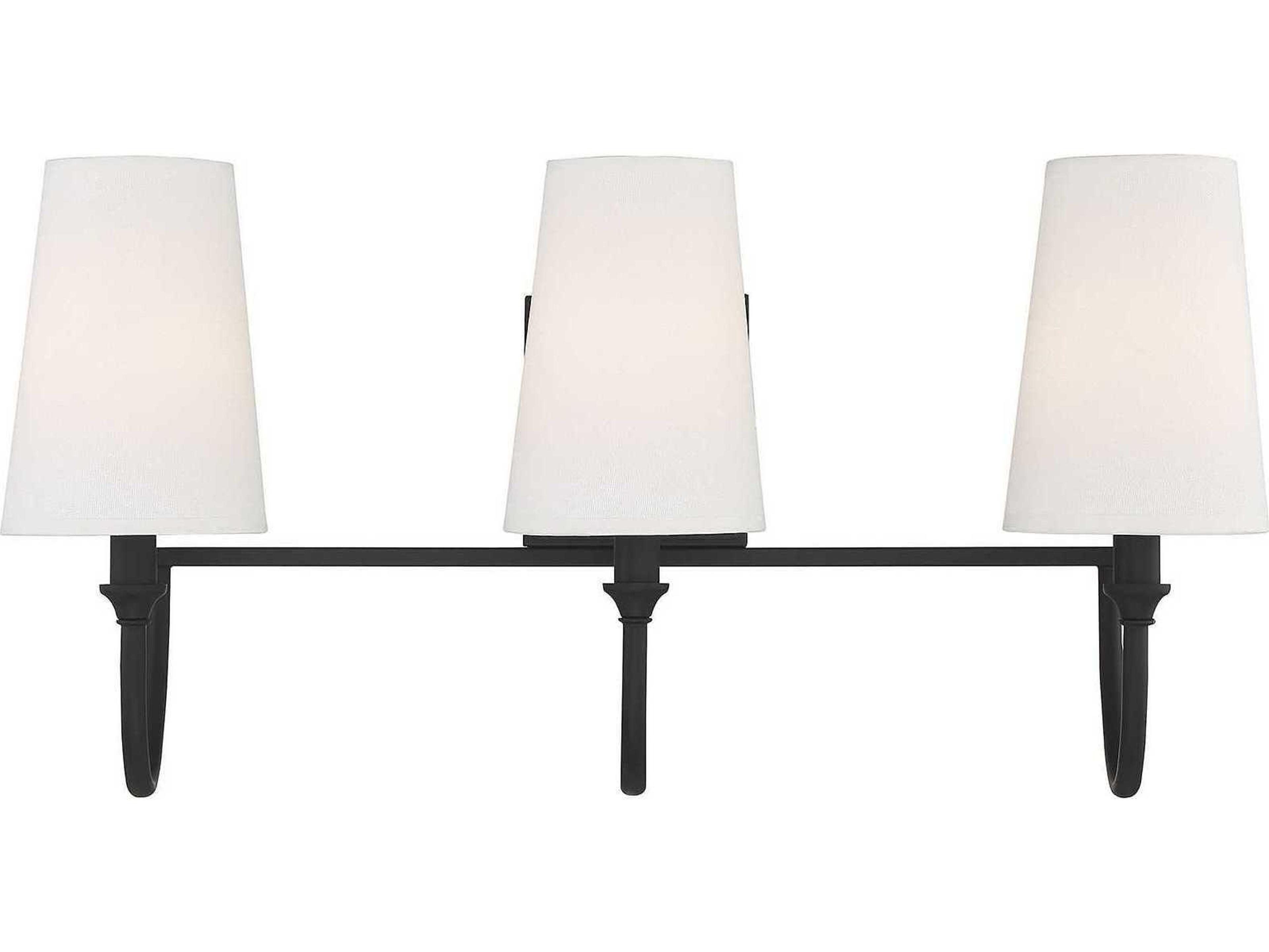 Savoy House Cameron 3-Light Matte Black Vanity Light