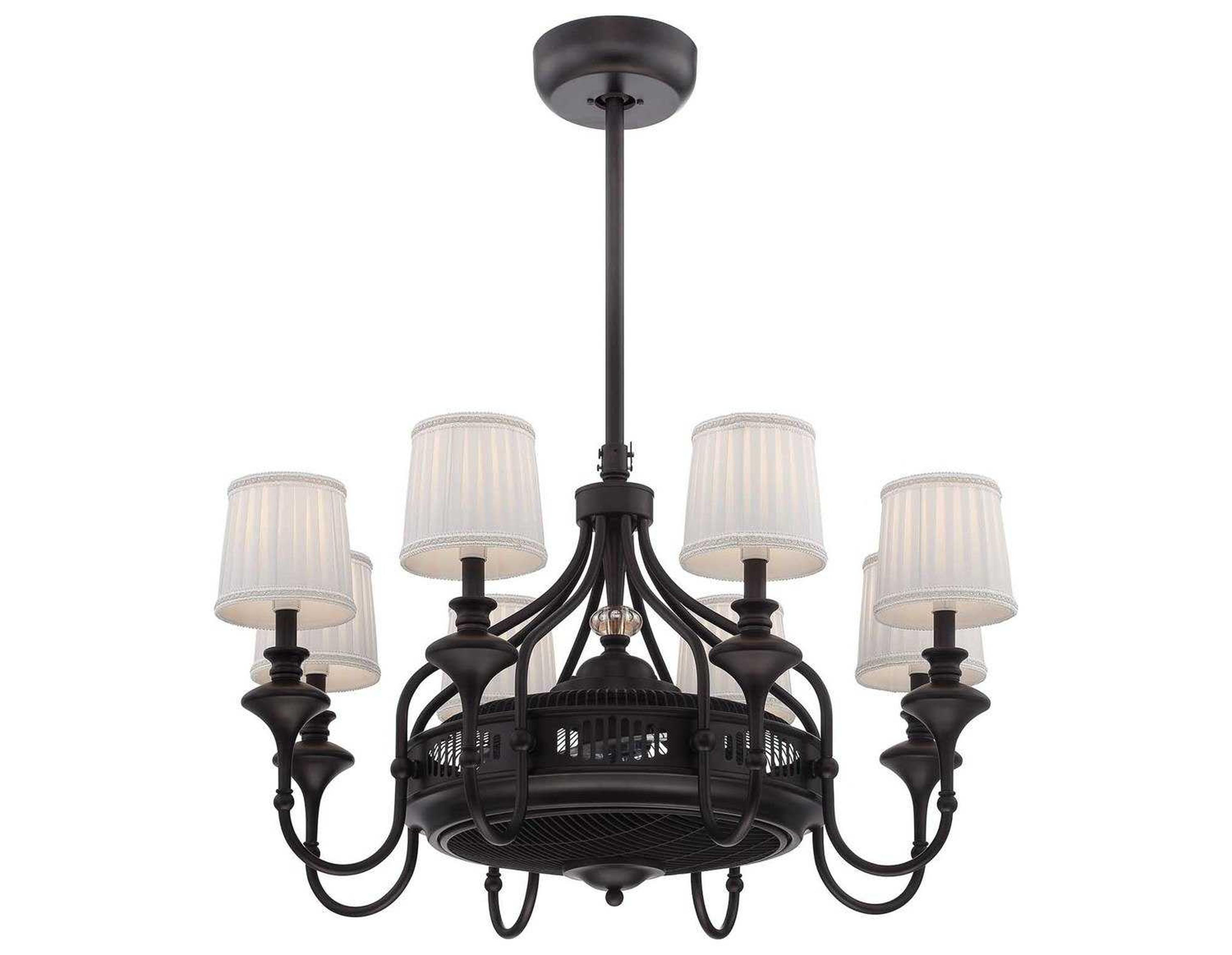 Savoy House Fan d'Lier Brisa English Bronze Air-Ionizing 8 - Light Chandelier Ceiling Fan