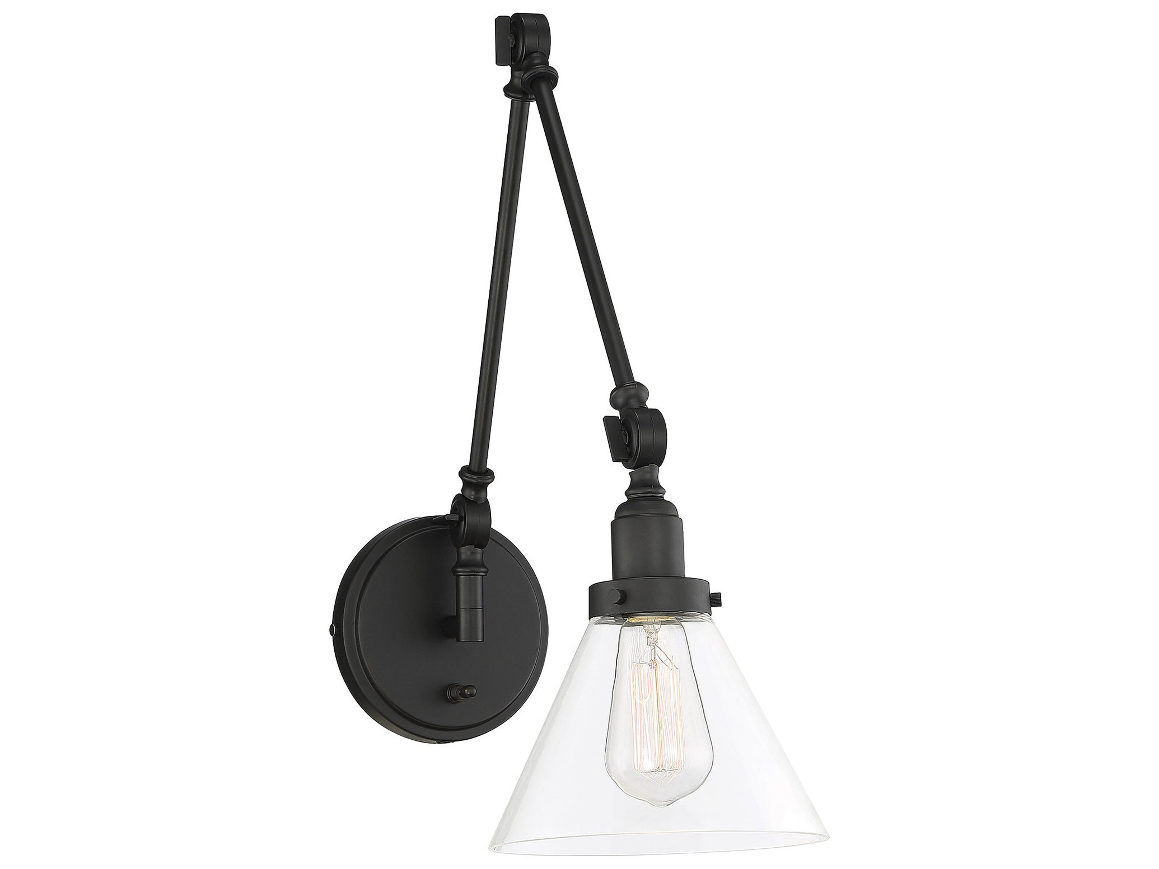 Savoy House Drake 1 - Light Glass Swing Arm Light