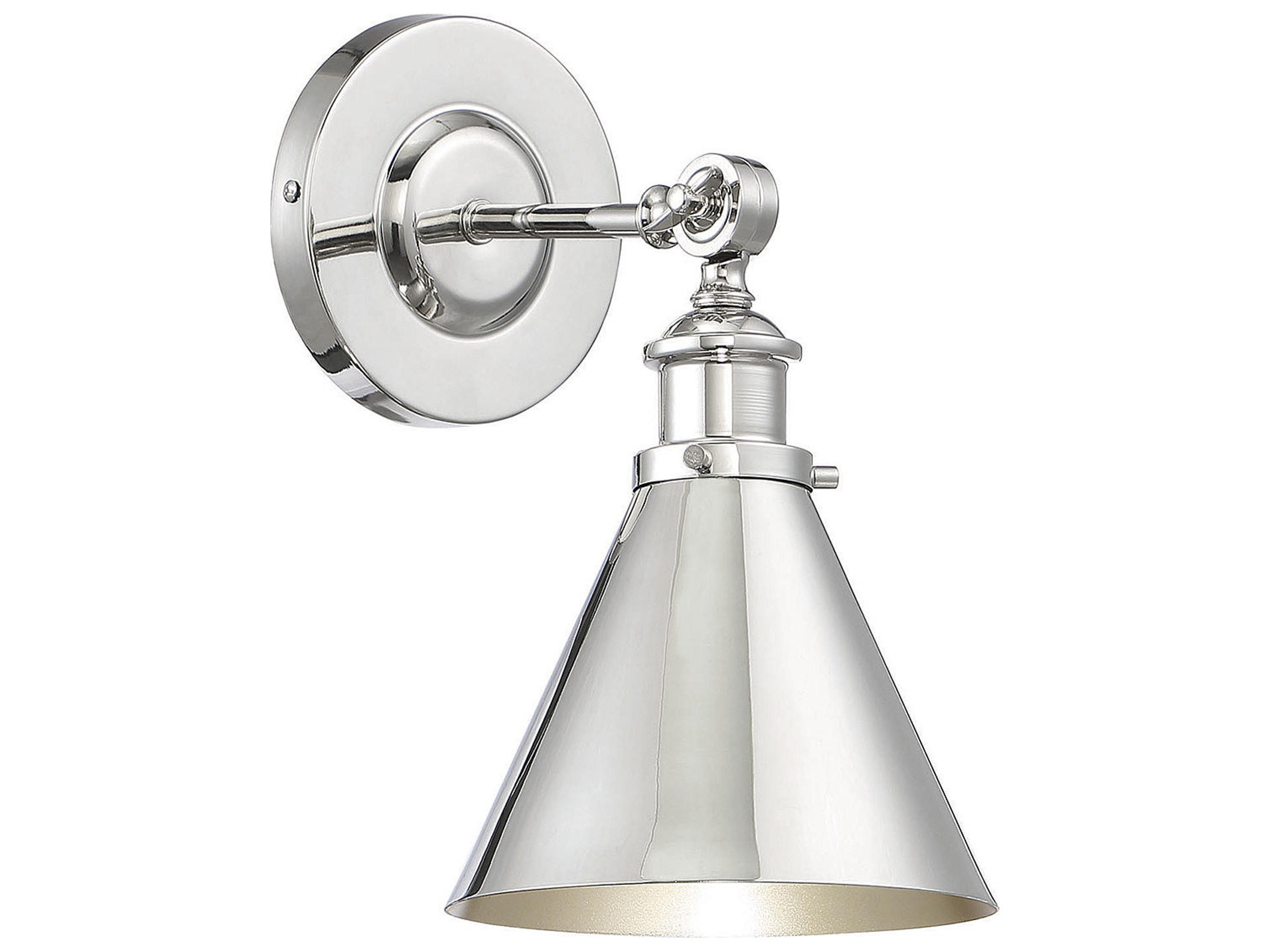 Savoy House Glenn 1-Light Polished Nickel Wall Sconce