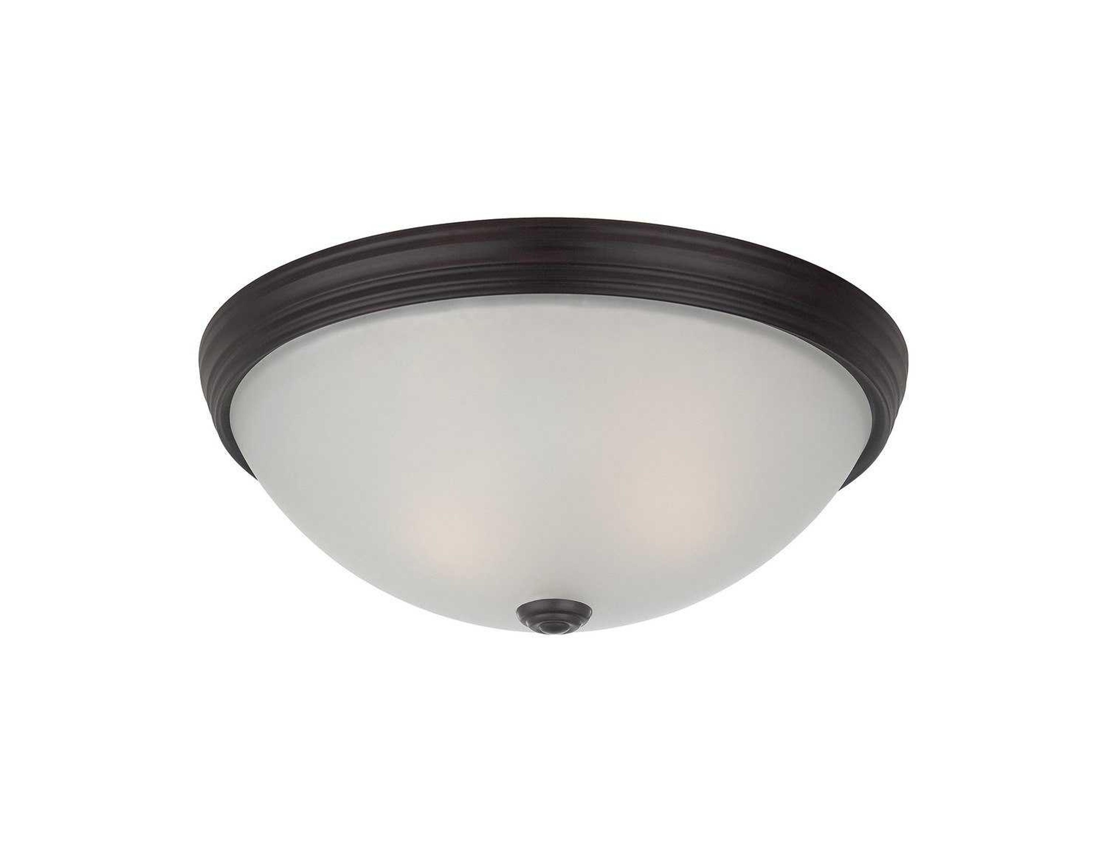 Savoy House Casual Lifestyles 2-Light English Bronze Glass Bowl Flush Mount