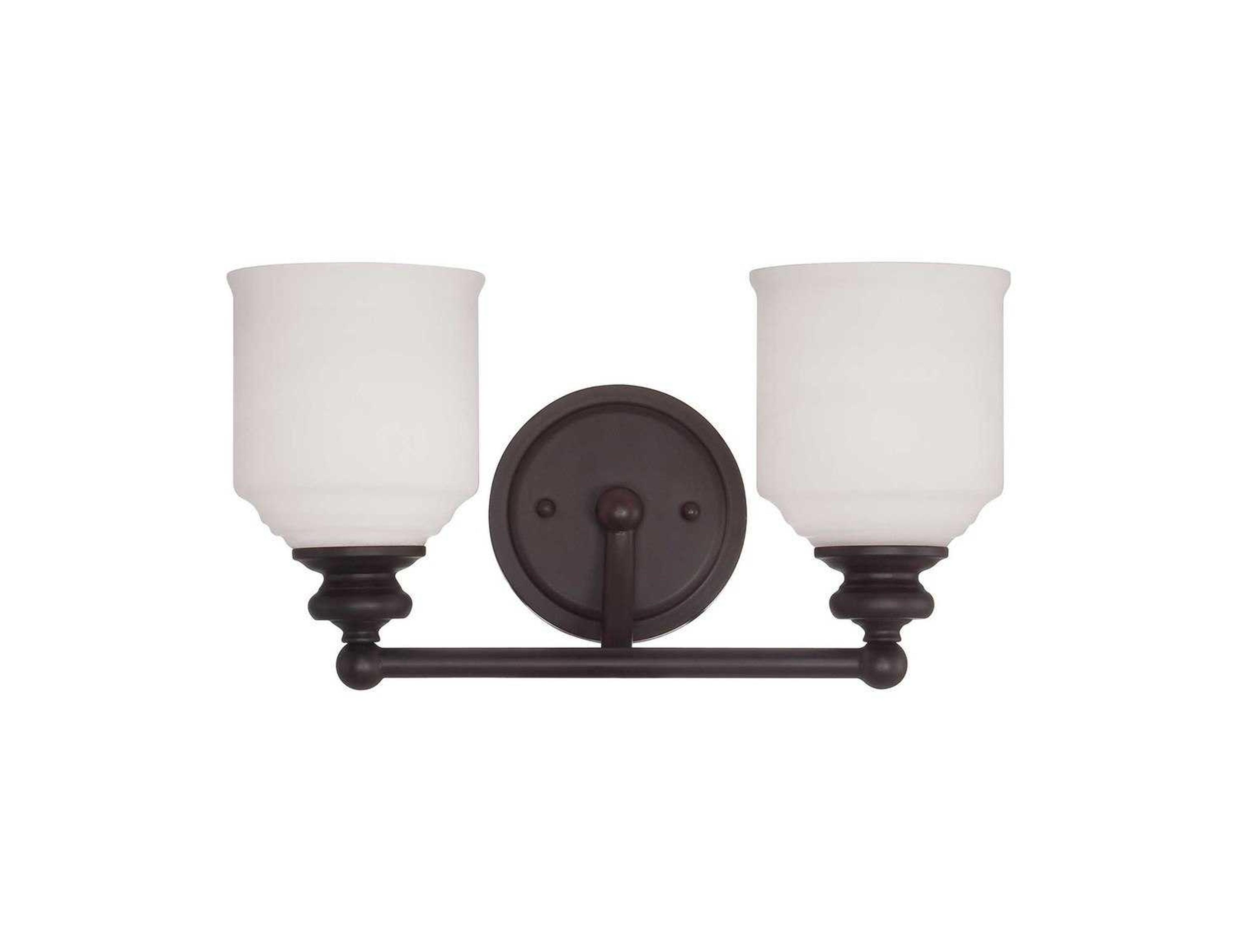 Savoy House Melrose 2-Light English Bronze Glass Vanity Light