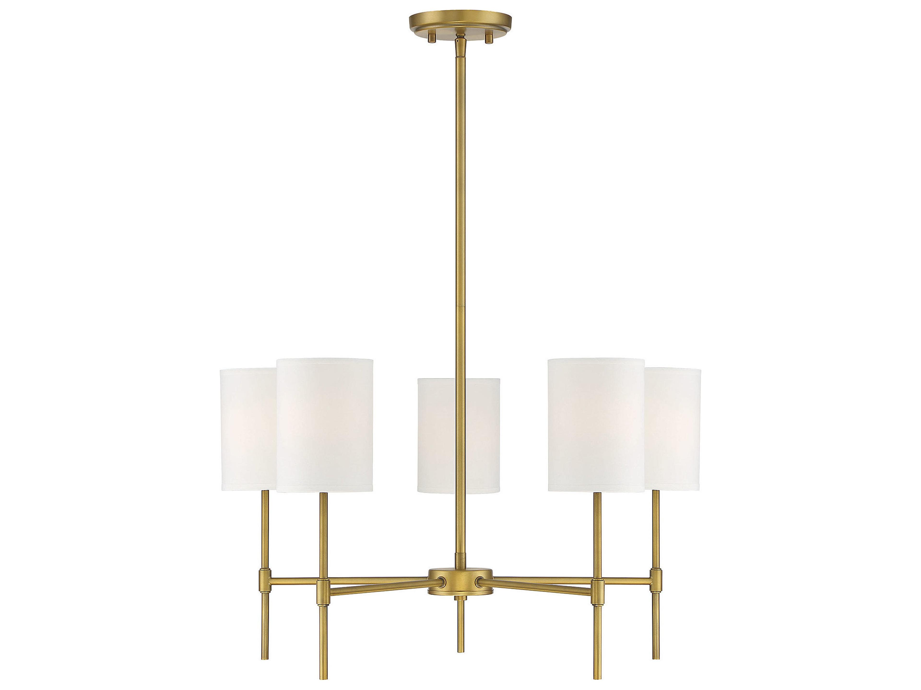 Savoy House Meridian 5-Light Natural Brass Empire Chandelier