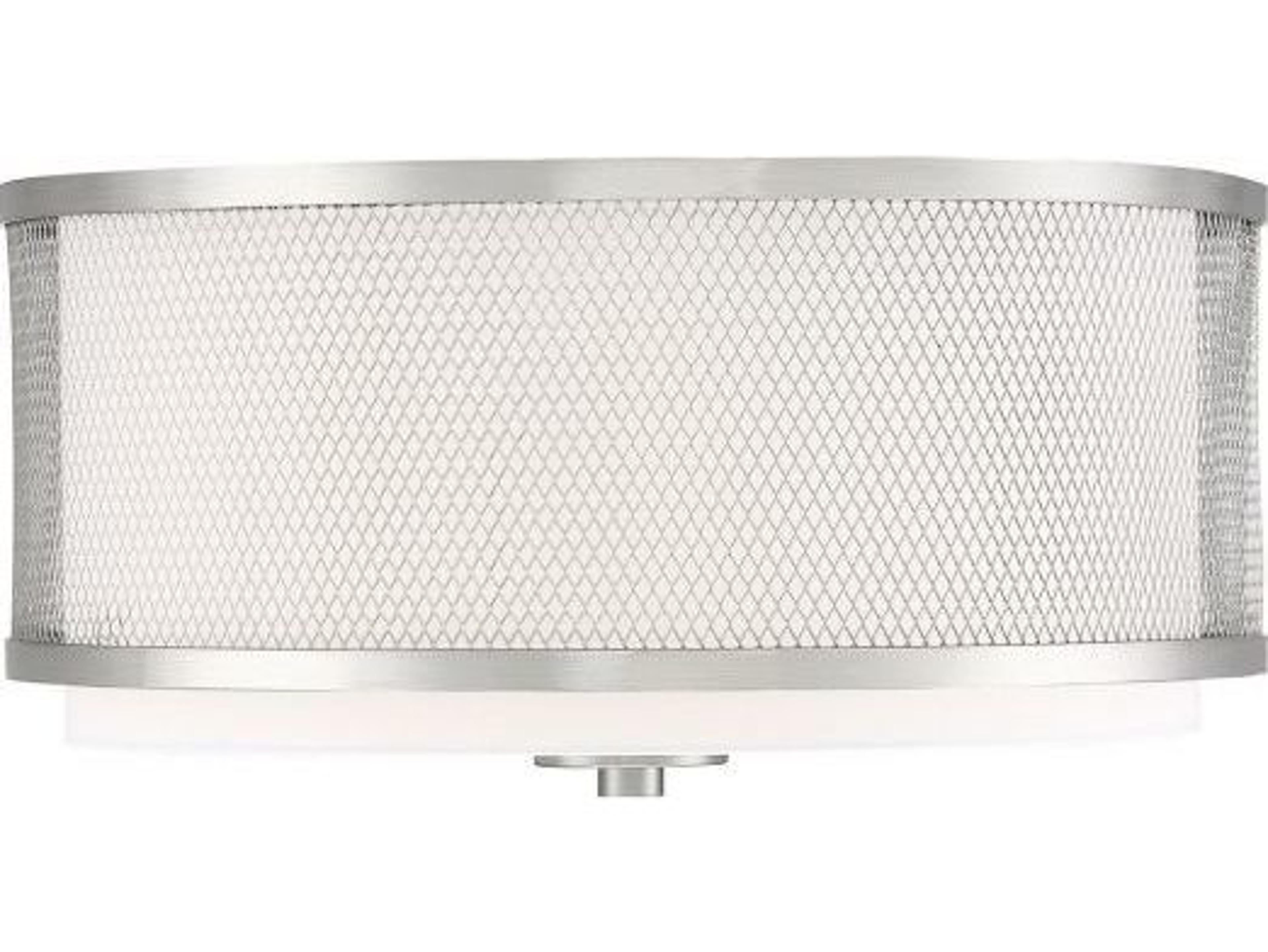 Savoy House Meridian 3-Light Brushed Nickel Drum Flush Mount