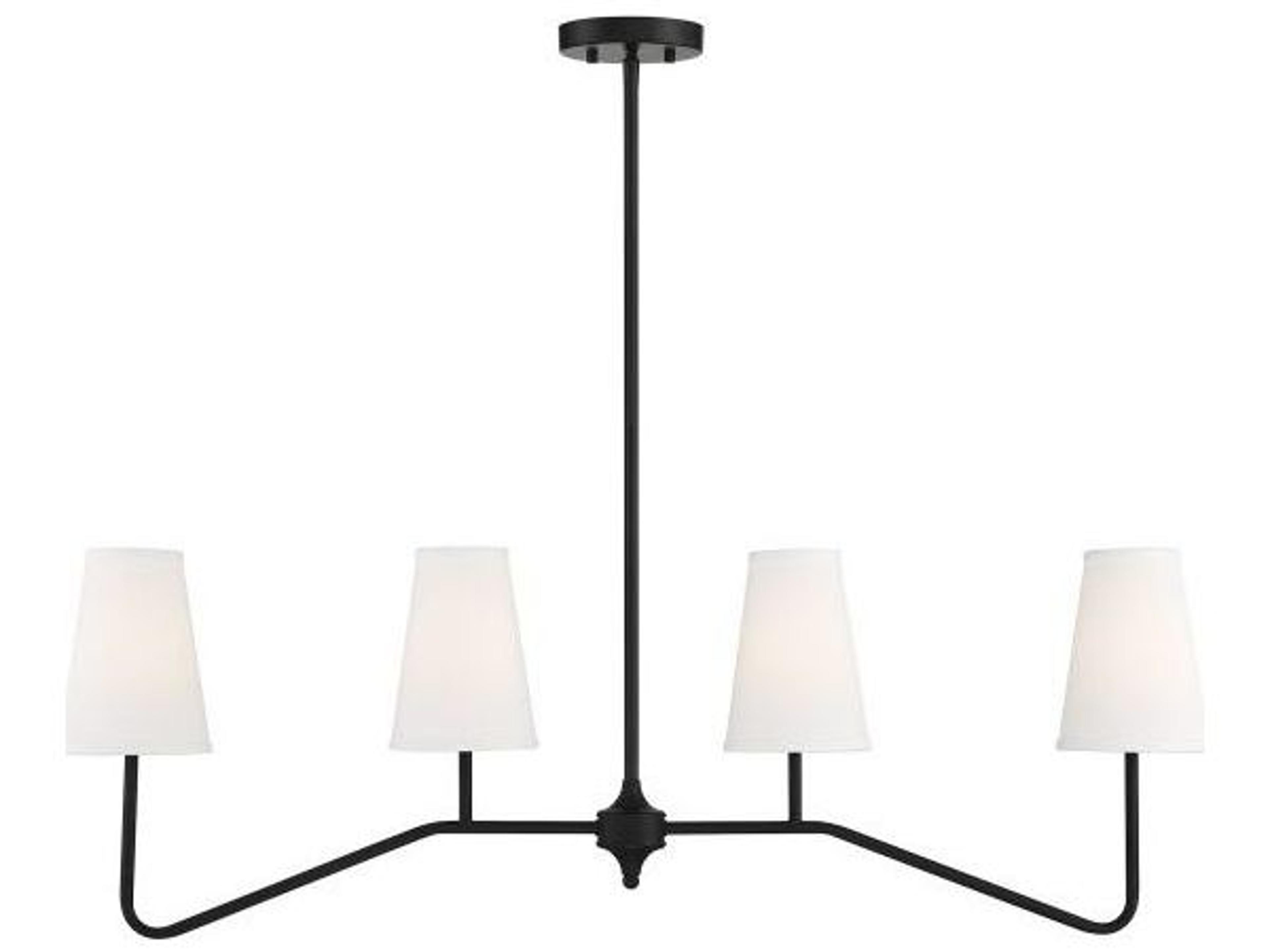 Savoy House Meridian 4-Light Matte Black Cylinder Island Pendant