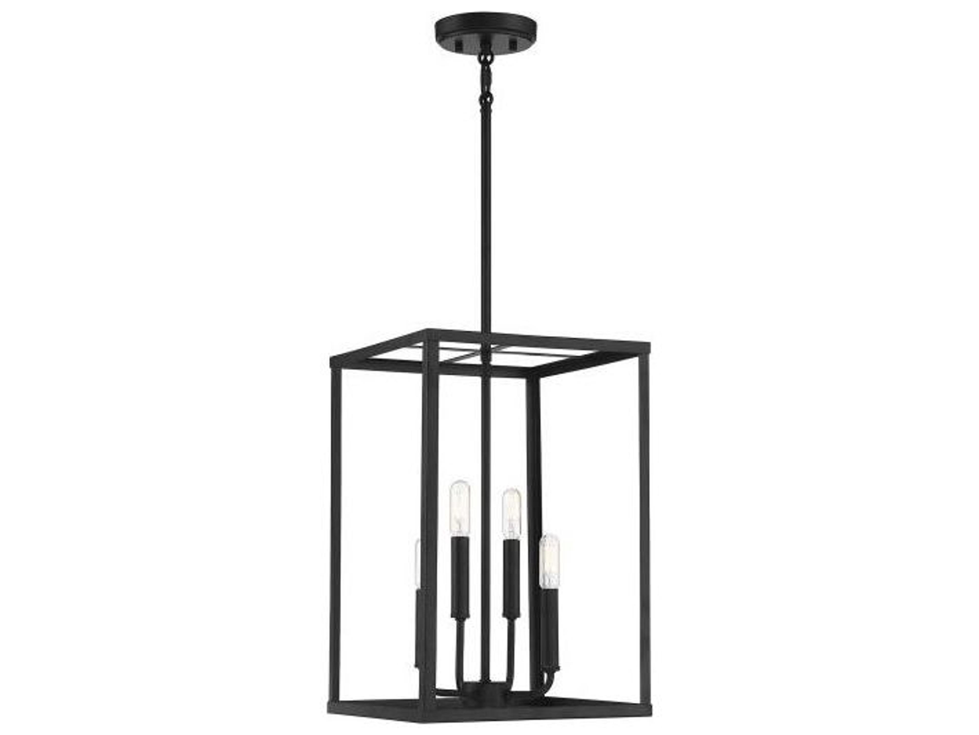 Savoy House Meridian 4-Light Matte Black Mini Pendant
