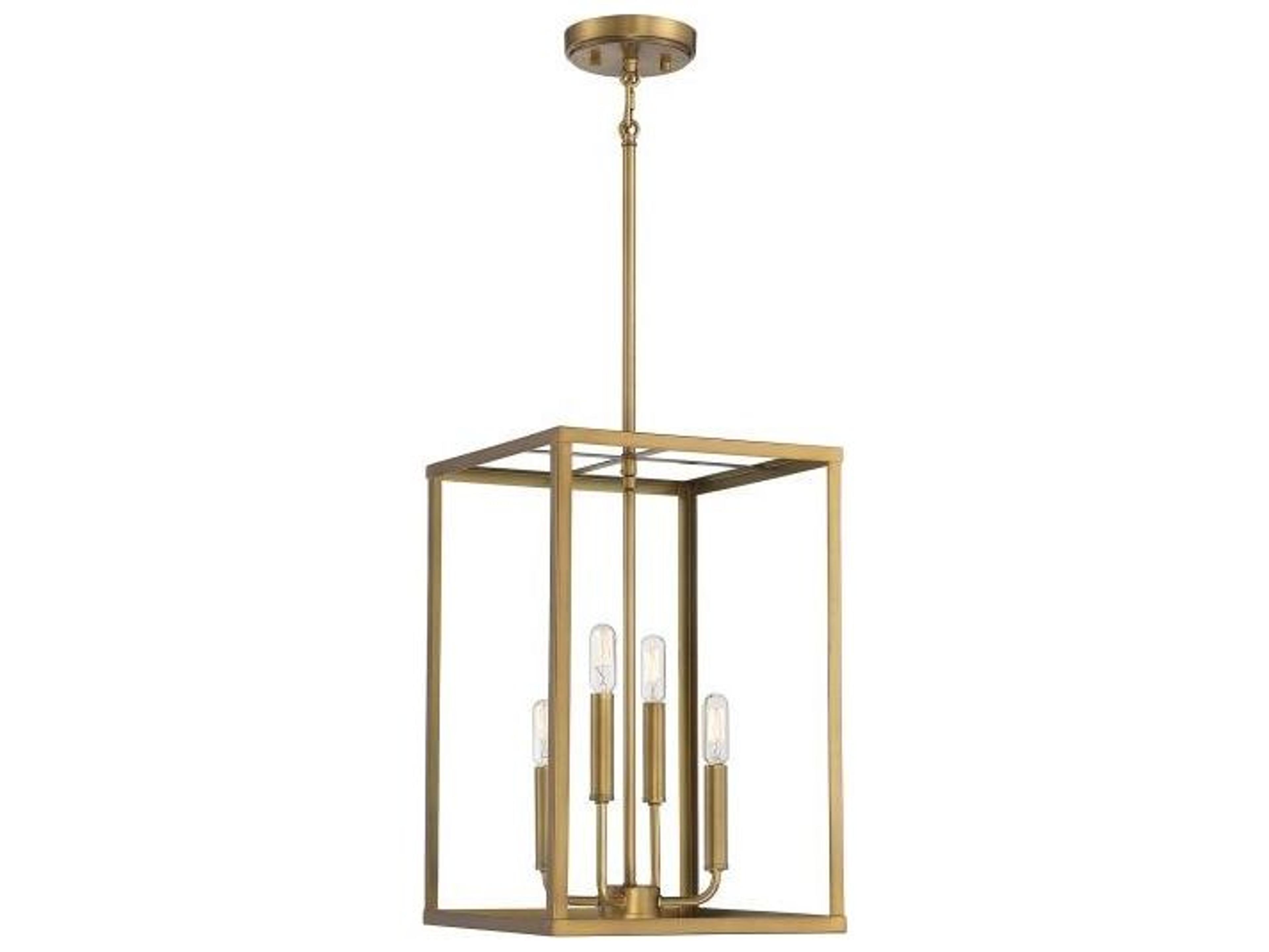 Savoy House Meridian 4-Light Natural Brass Mini Pendant