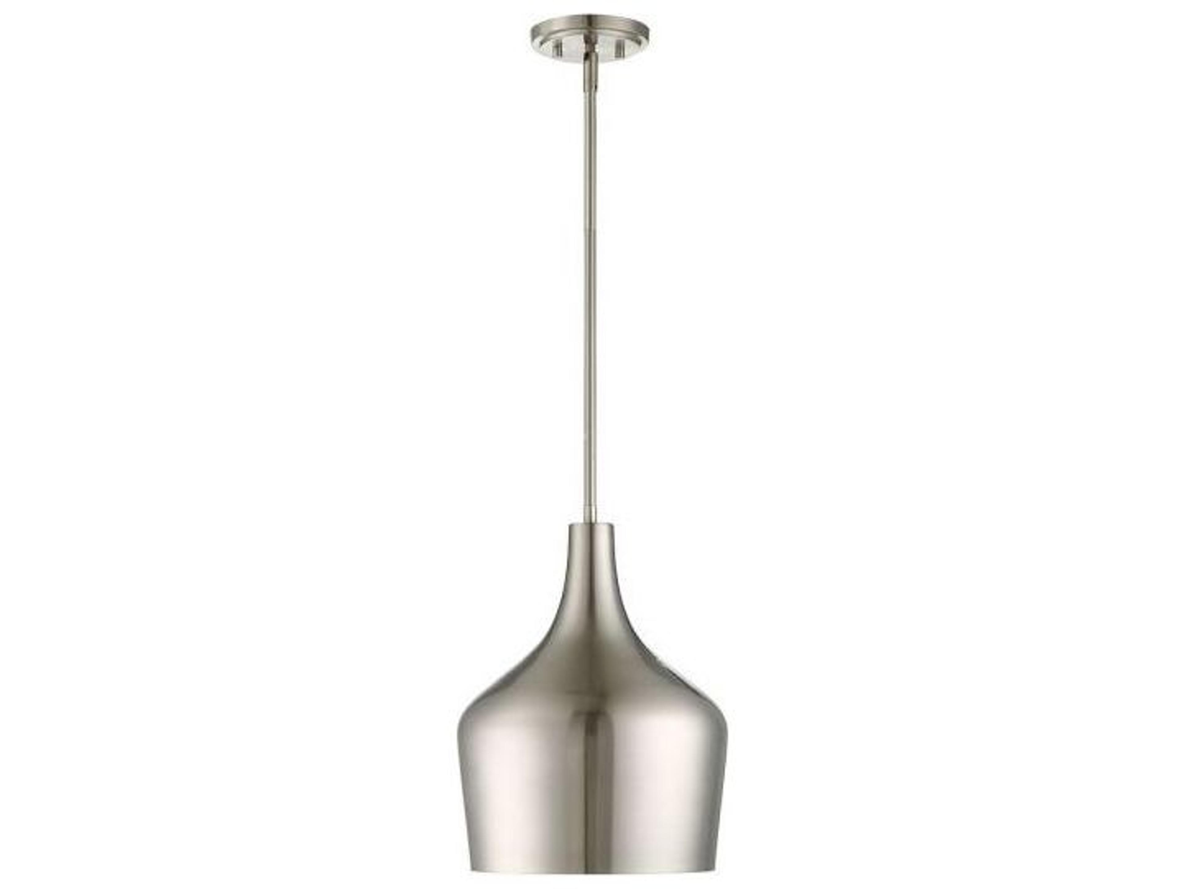 Savoy House Meridian 1-Light Brushed Nickel Bell Mini Pendant