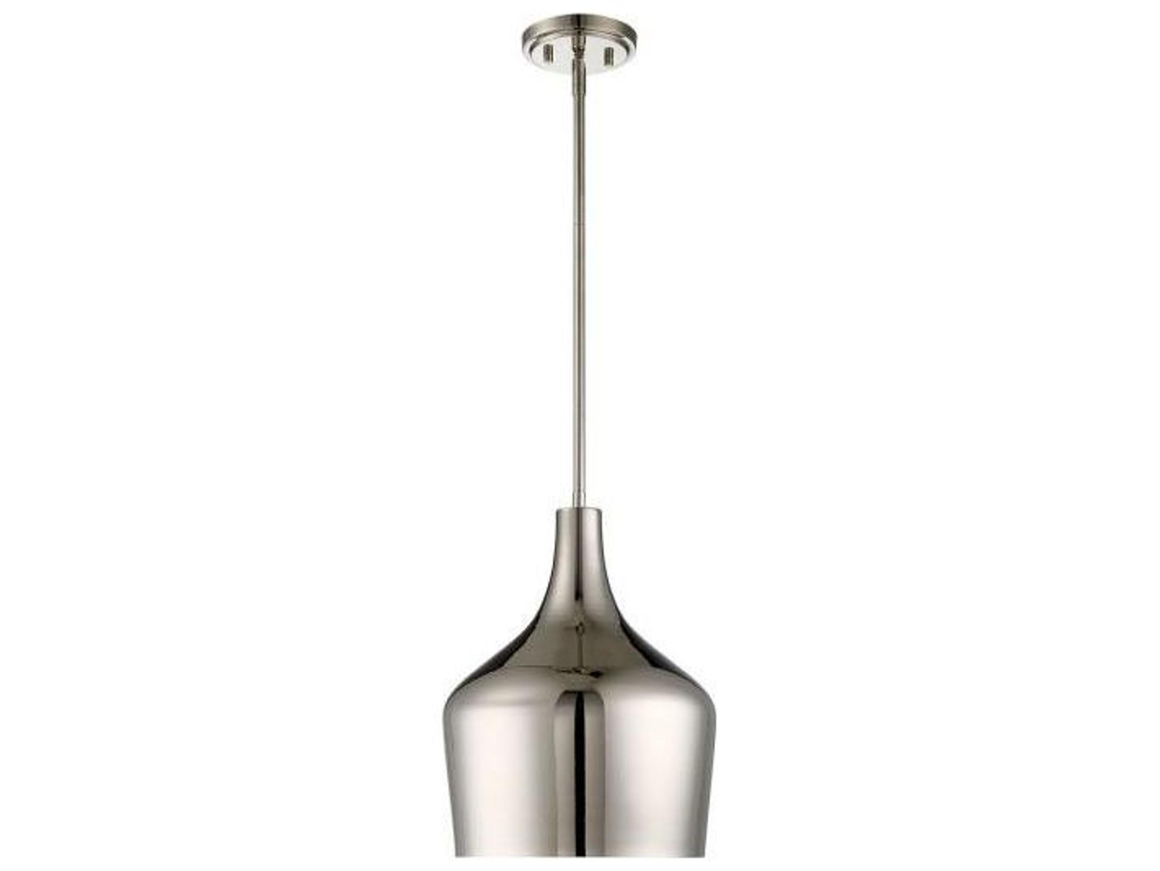 Savoy House Meridian 1-Light Polished Nickel Bell Mini Pendant