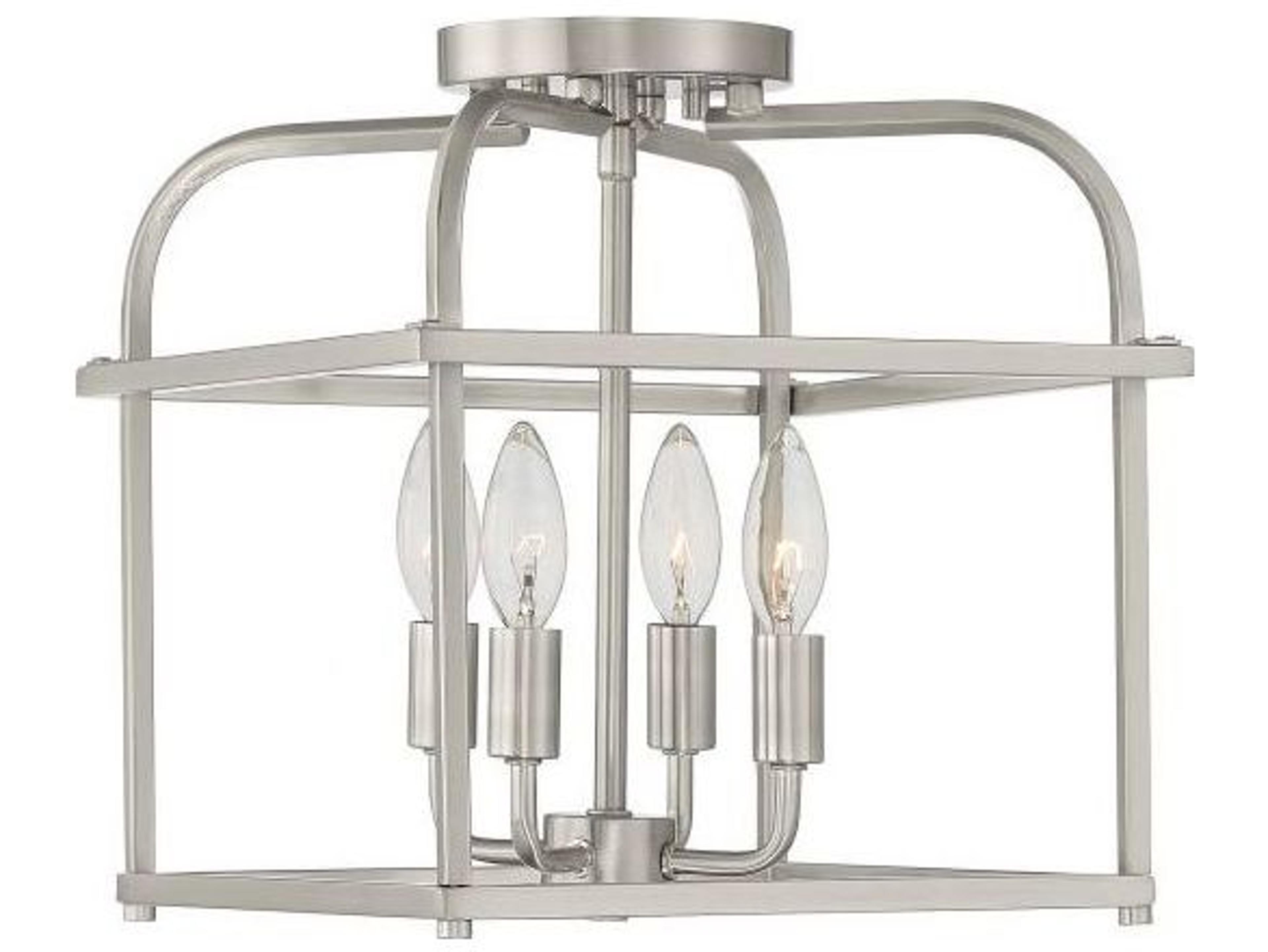 Savoy House Meridian 4-Light Brushed Nickel Semi Flush Mount
