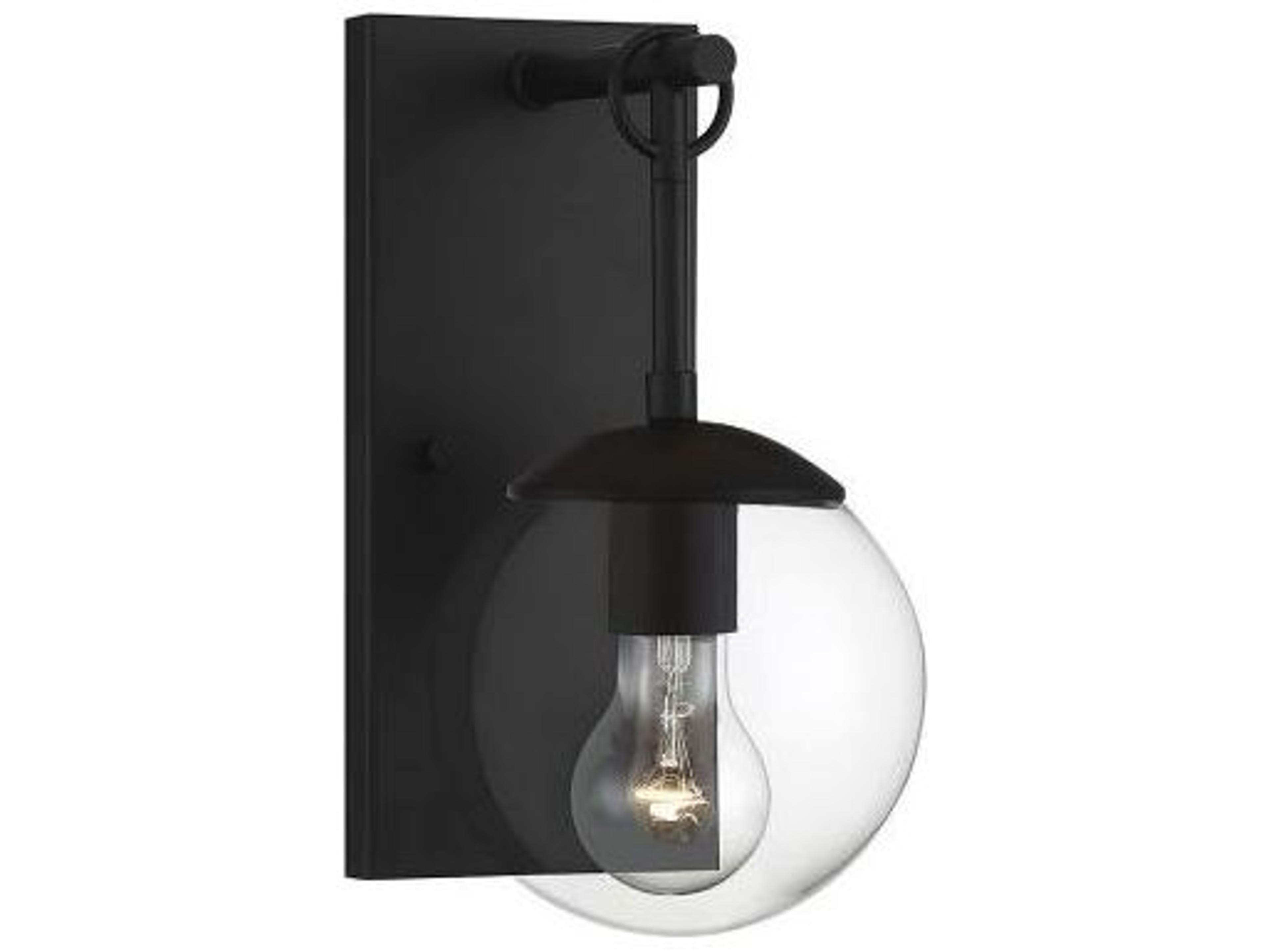 Savoy House Meridian 1 - Light Glass Outdoor Wall Light with Clear