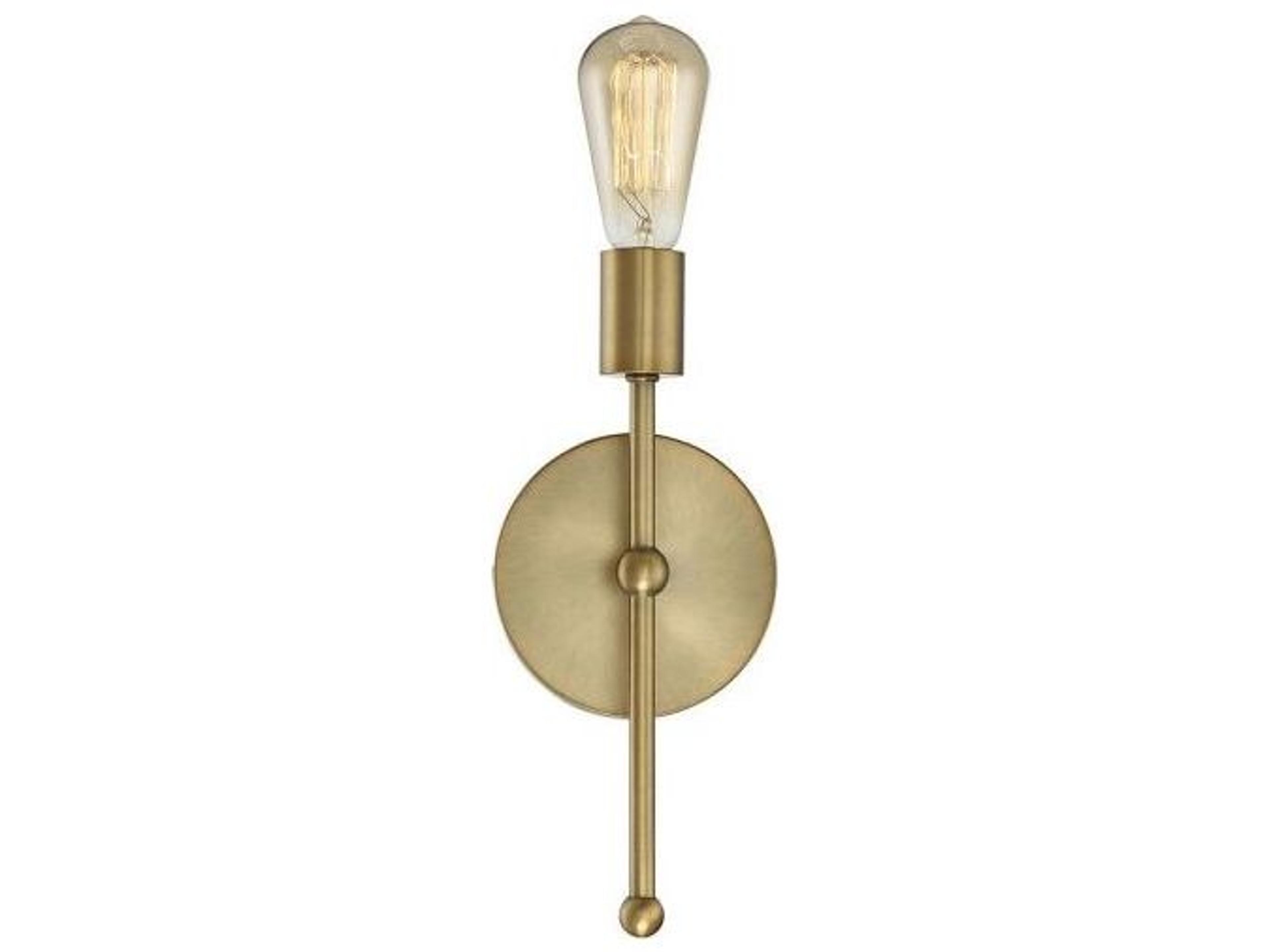 Savoy House Meridian 1-Light Natural Brass Wall Sconce