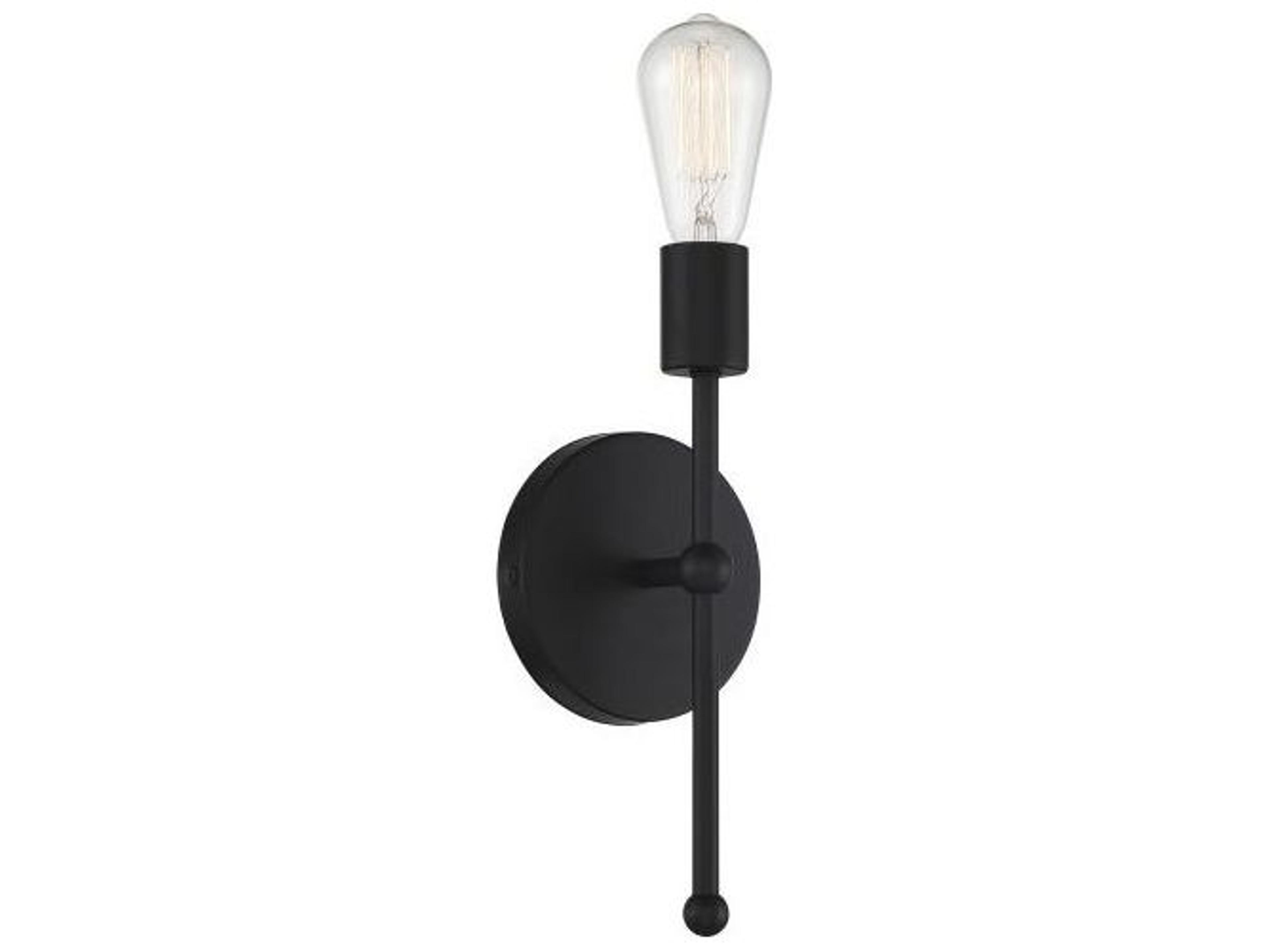 Savoy House Meridian 1-Light Matte Black Wall Sconce