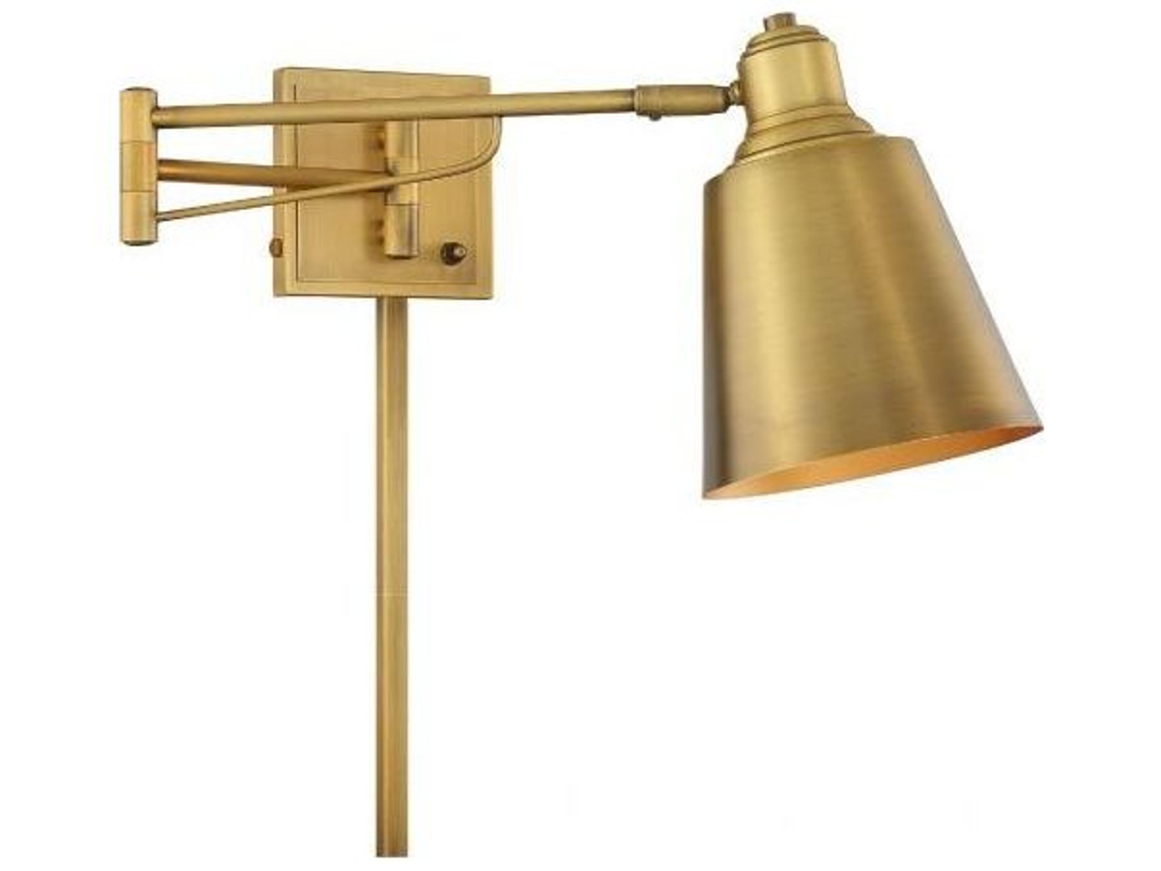 Savoy House Meridian 1-Light Natural Brass Wall Sconce