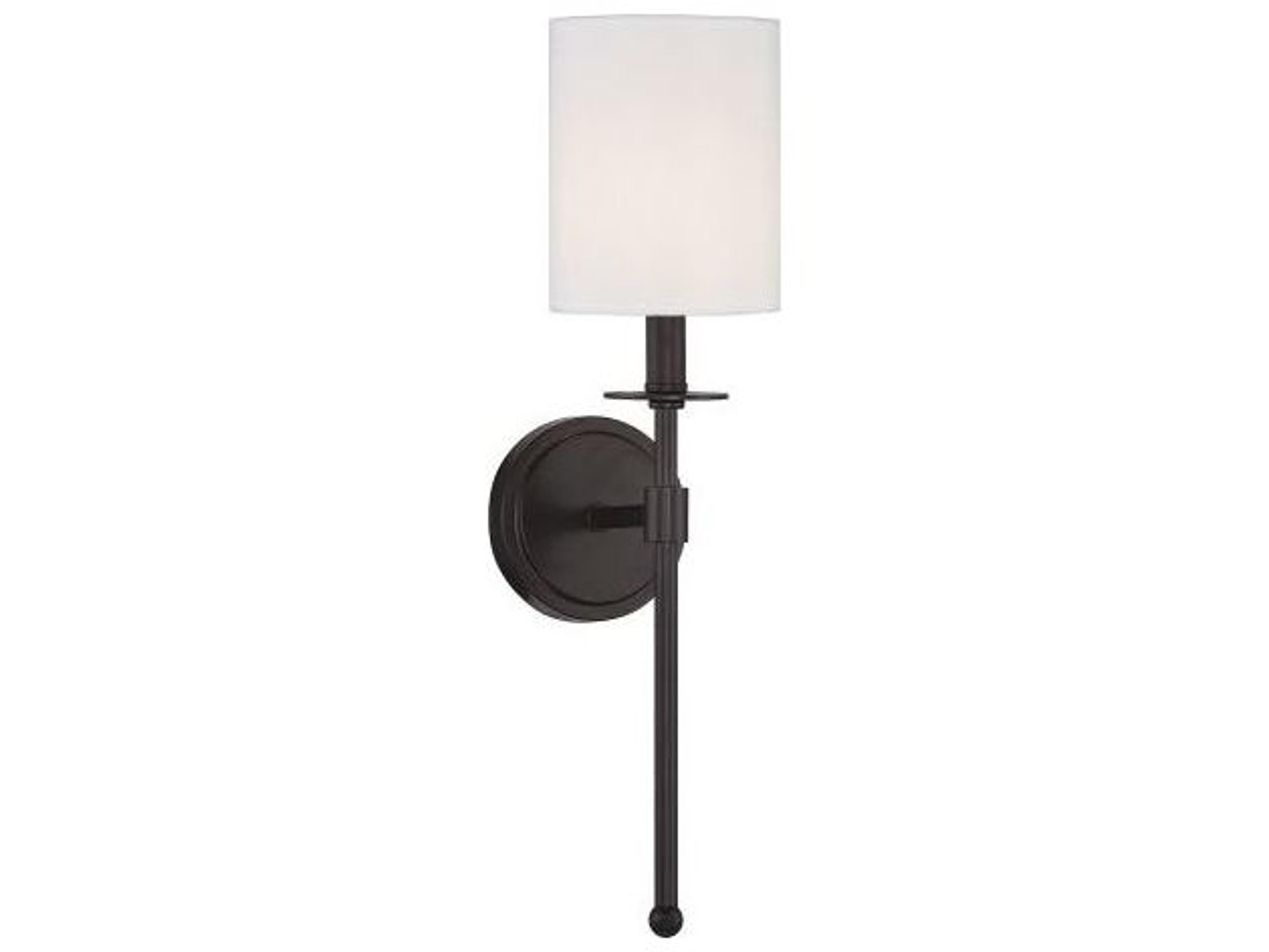 Savoy House Meridian 1-Light Oil Rubbed Bronze Glass Wall Sconce