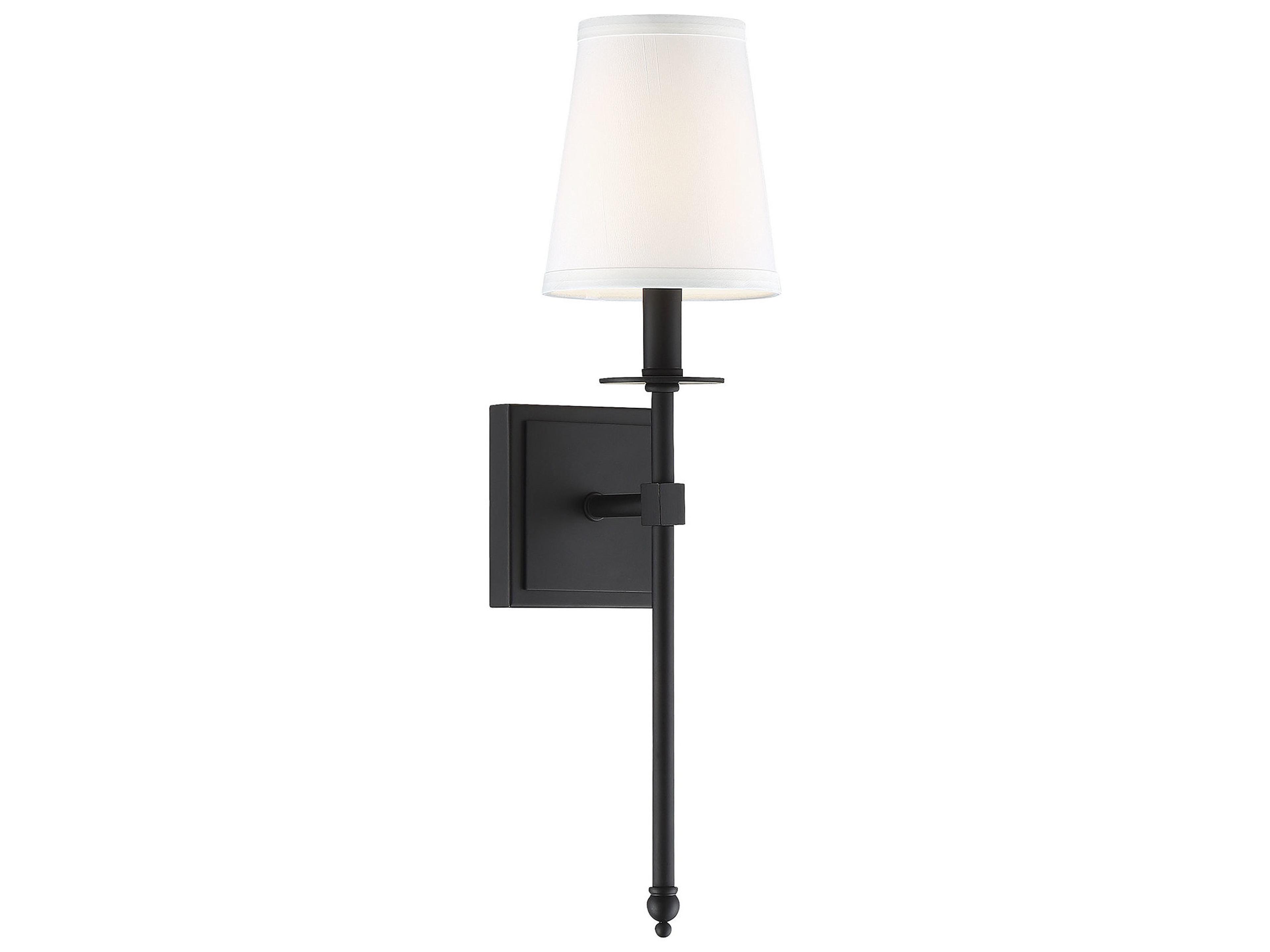 Savoy House Monroe 1-Light Matte Black Wall Sconce