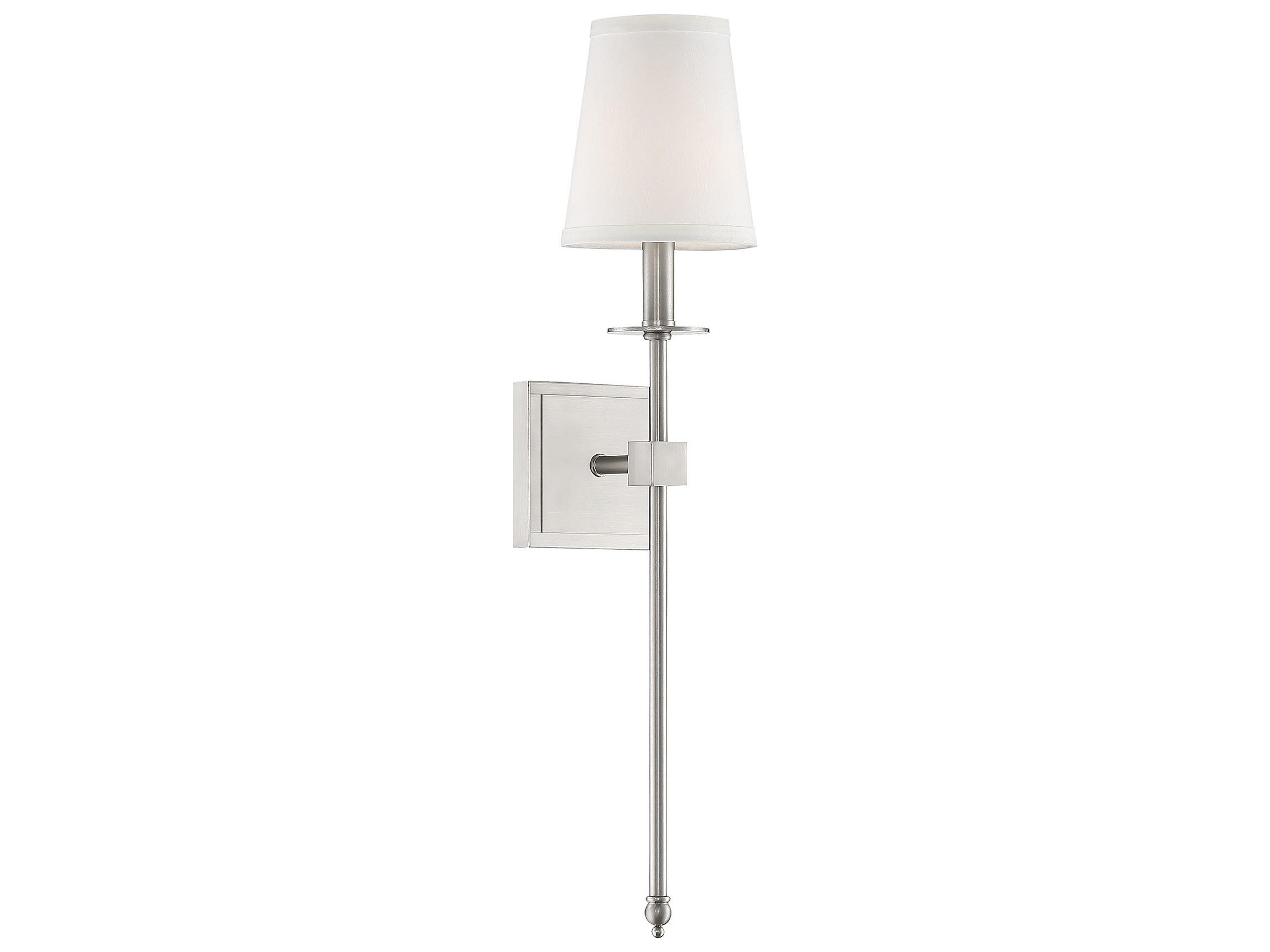 Savoy House Monroe 1-Light Satin Nickel Wall Sconce