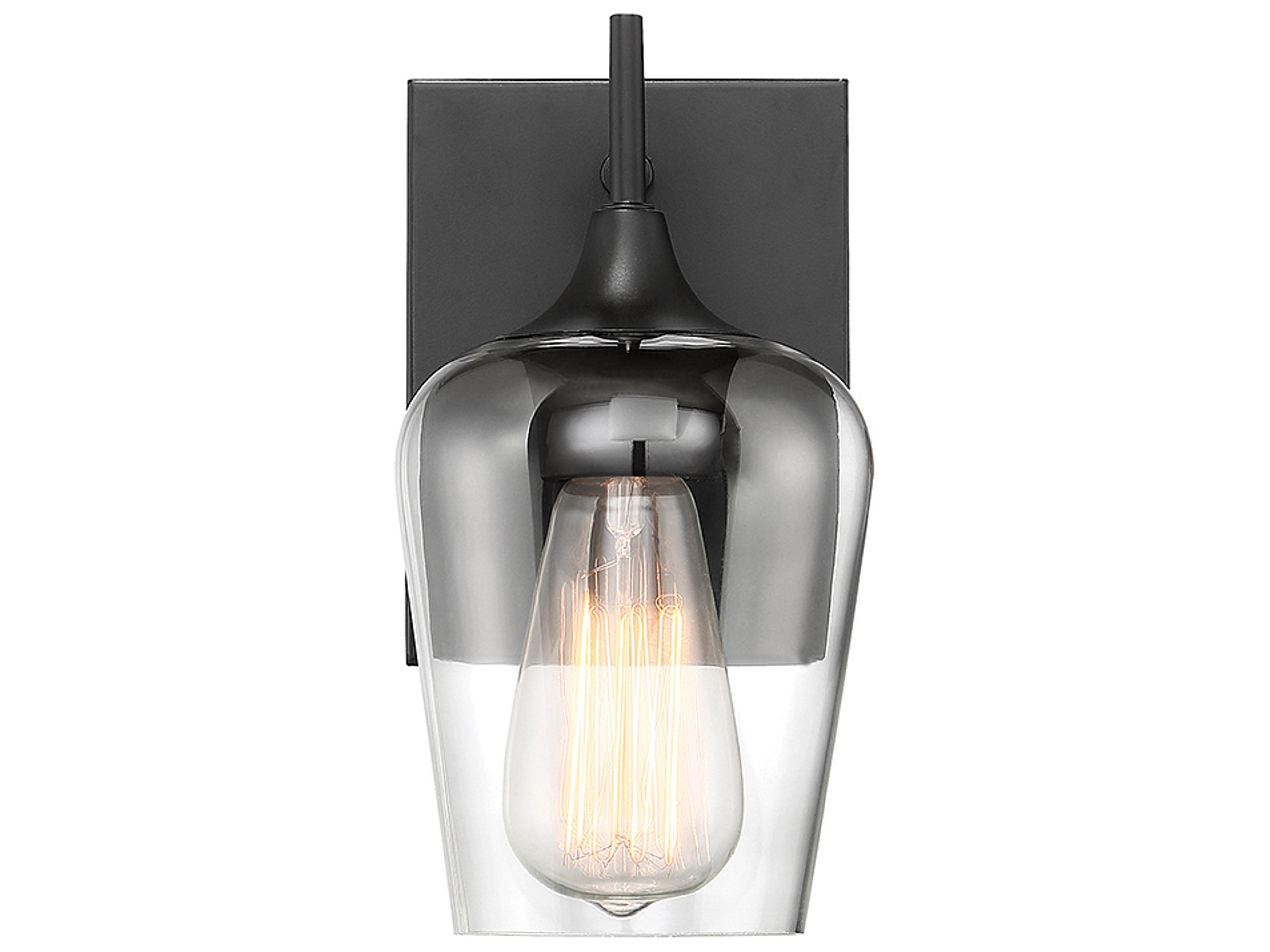 Savoy House Octave 1-Light English Bronze Glass Wall Sconce