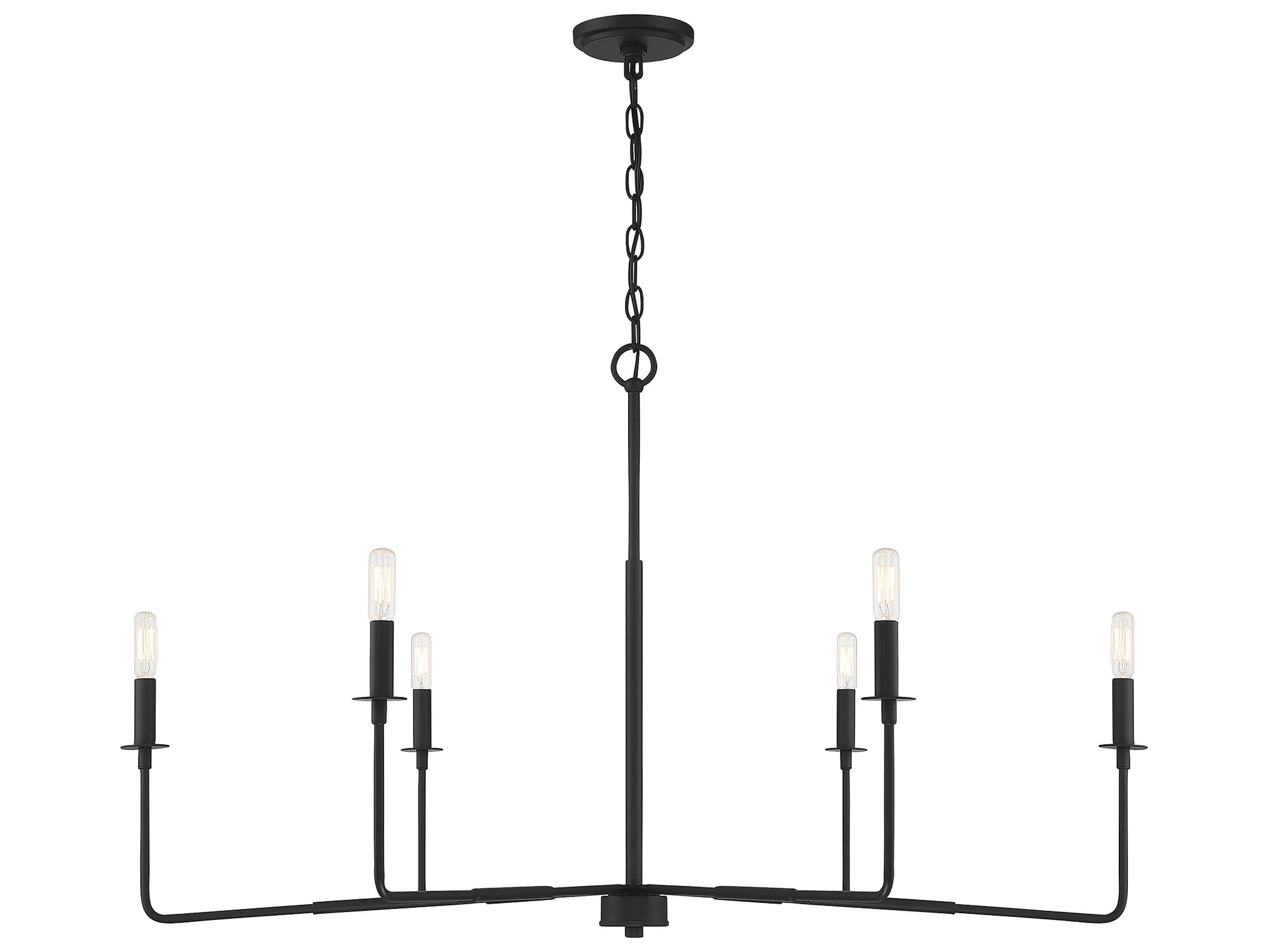 Savoy House Salerno 6-Light Matte Black Chandelier