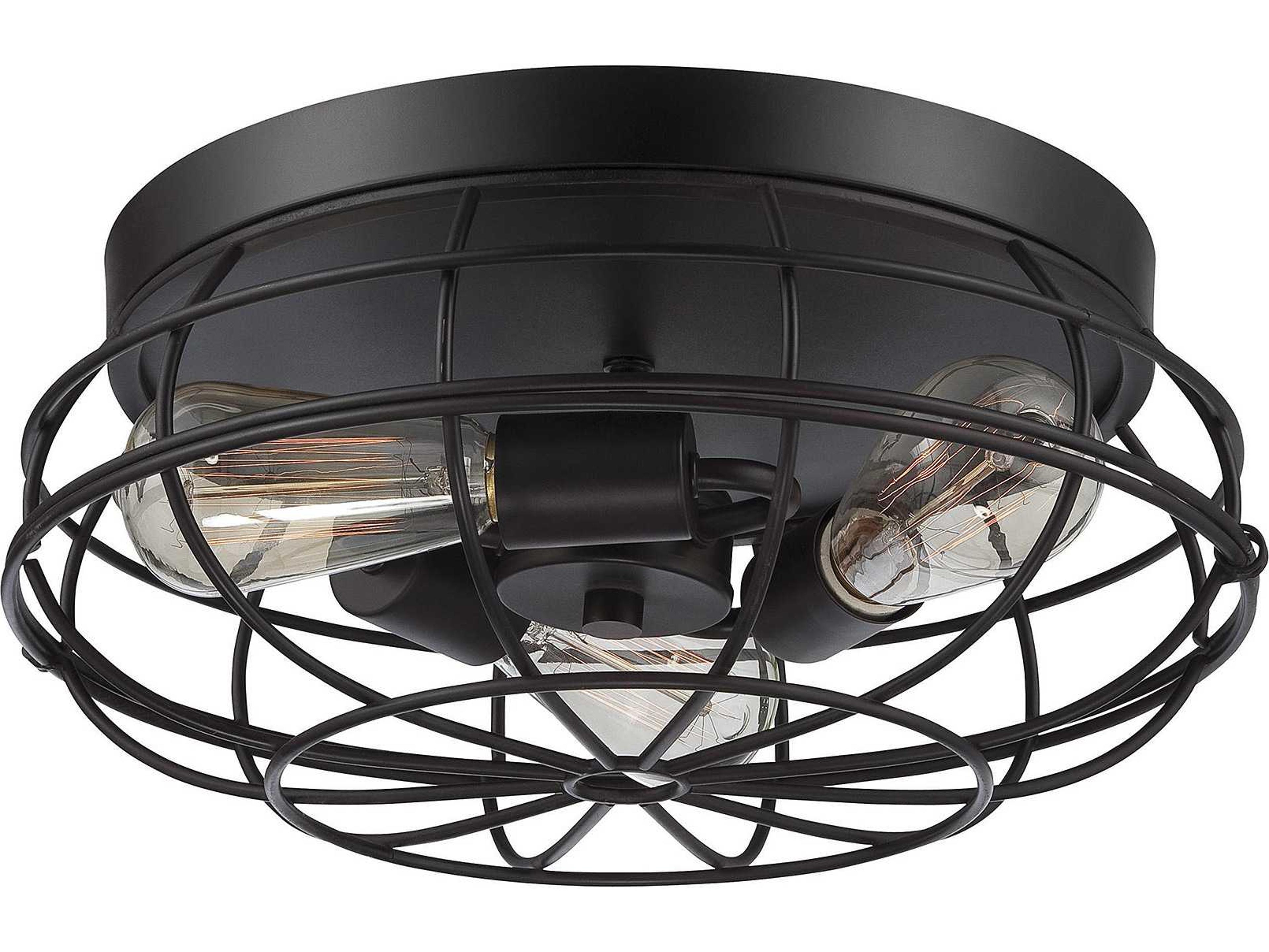 Savoy House Scout 3-Light English Bronze Cylinder Tiered Flush Mount