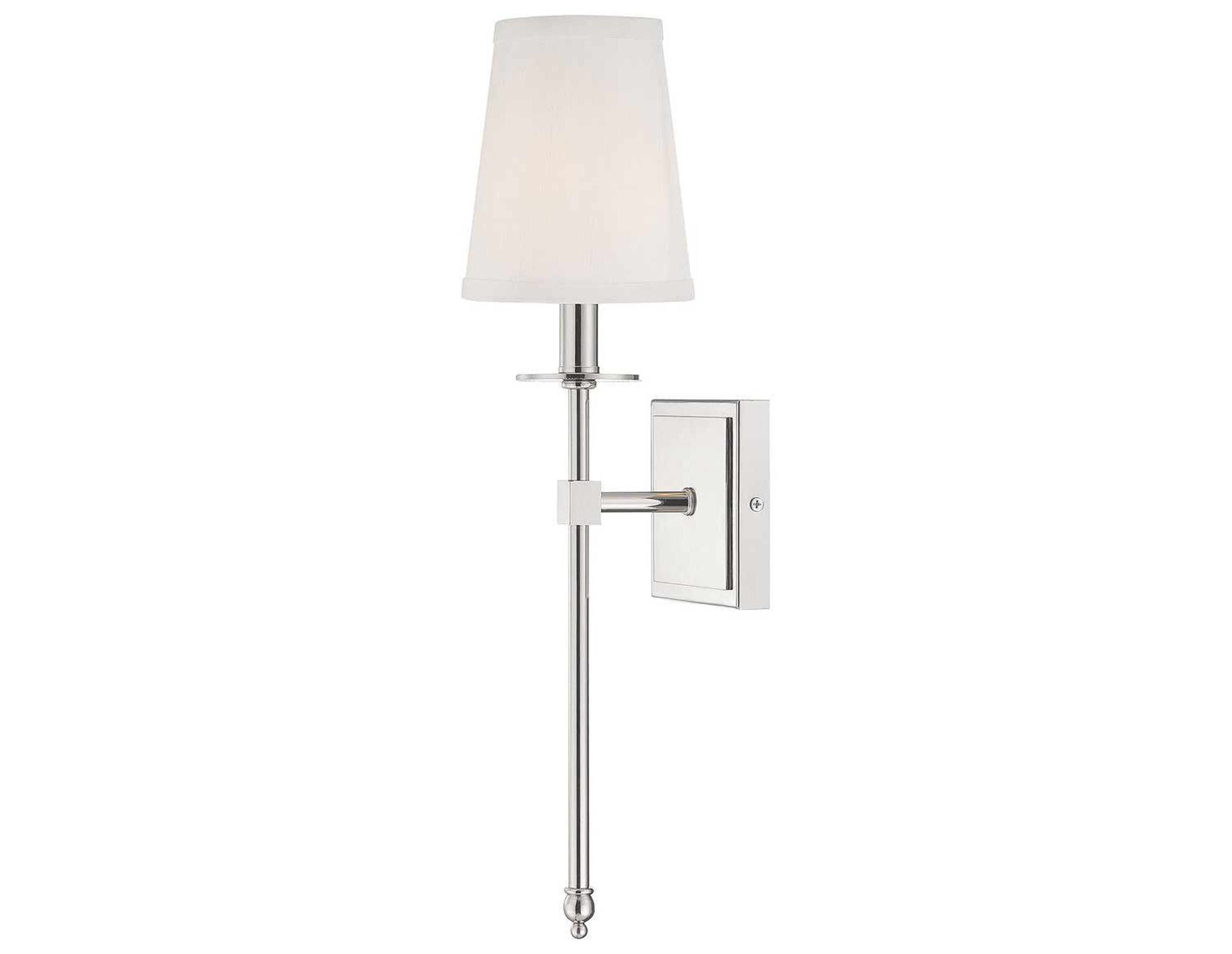 Savoy House Monroe 1-Light Polished Nickel Wall Sconce