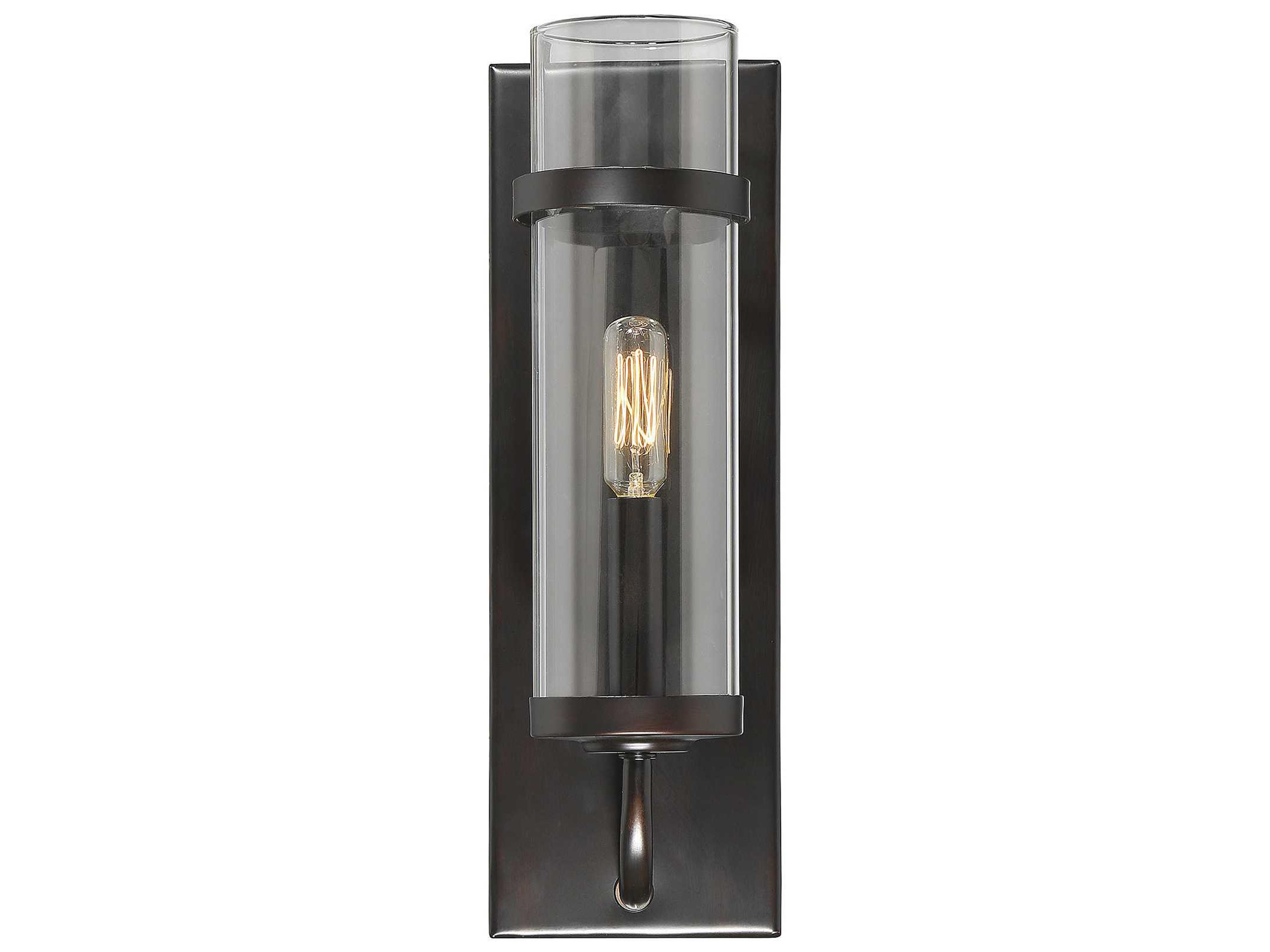 Savoy House Tulsa 1-Light English Bronze Crystal Wall Sconce