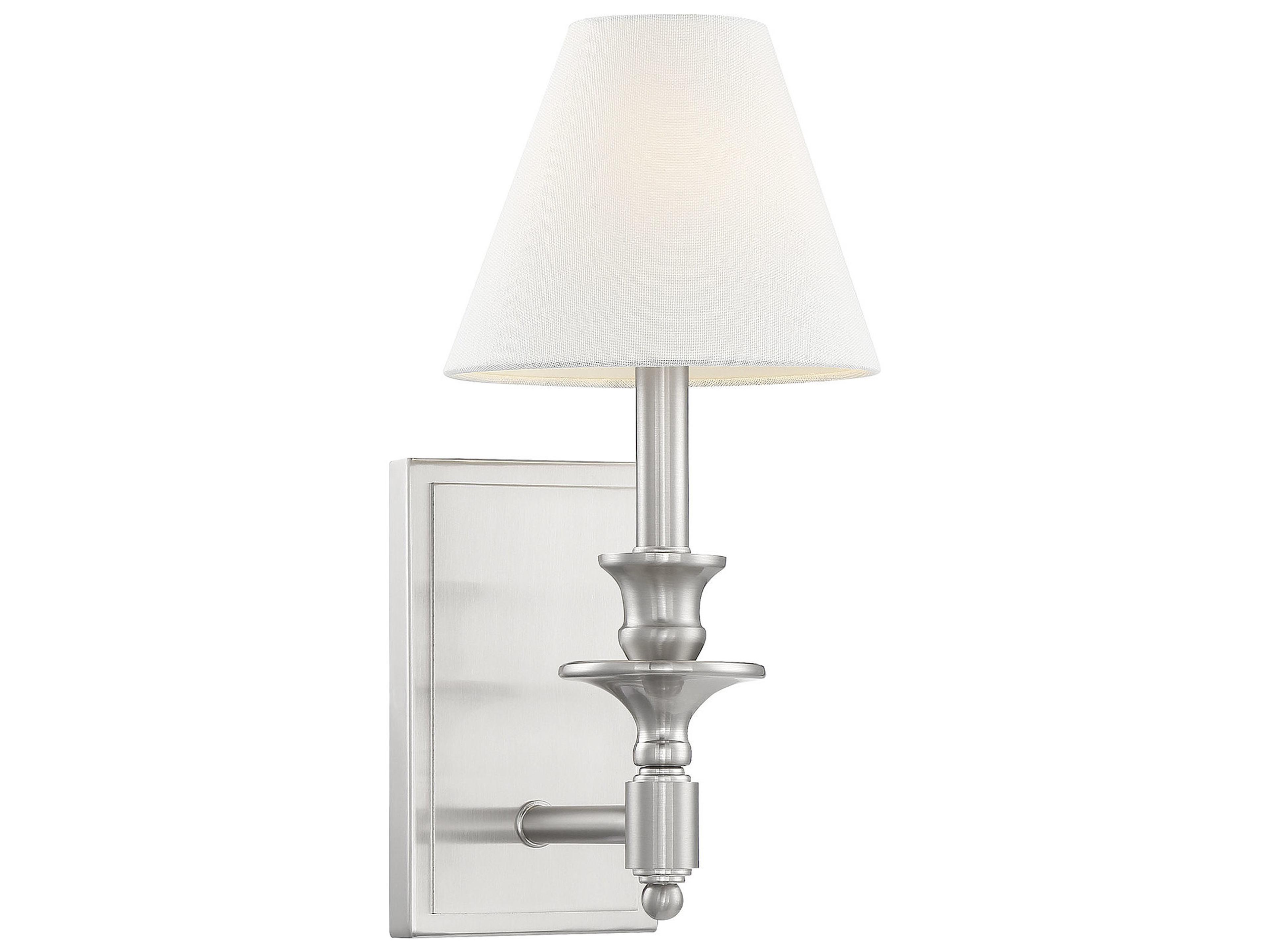 Savoy House Washburn 1-Light Satin Nickel Wall Sconce