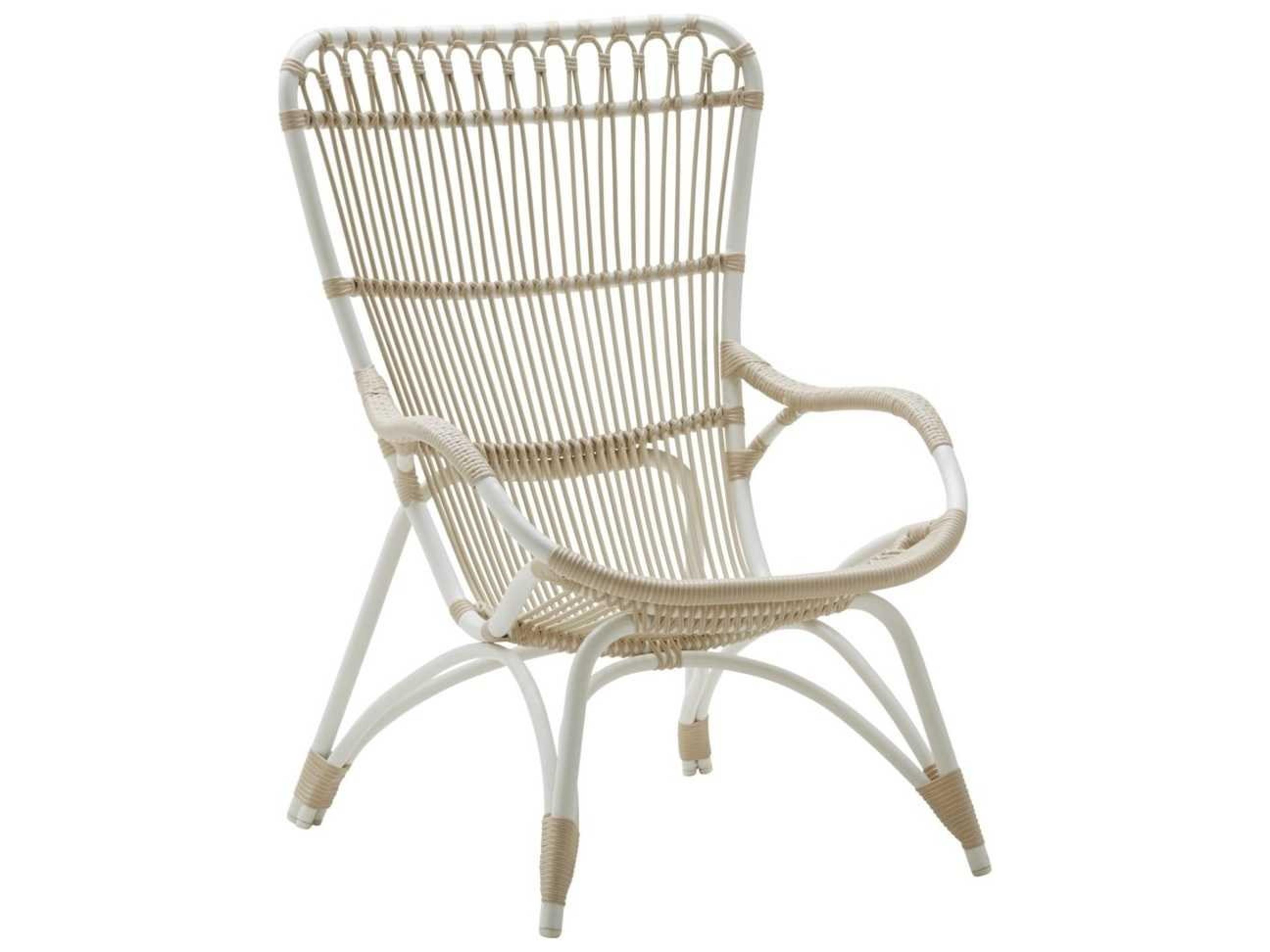 Sika Design Exterior Aluminum Dove White Monet Patio Lounge Chair