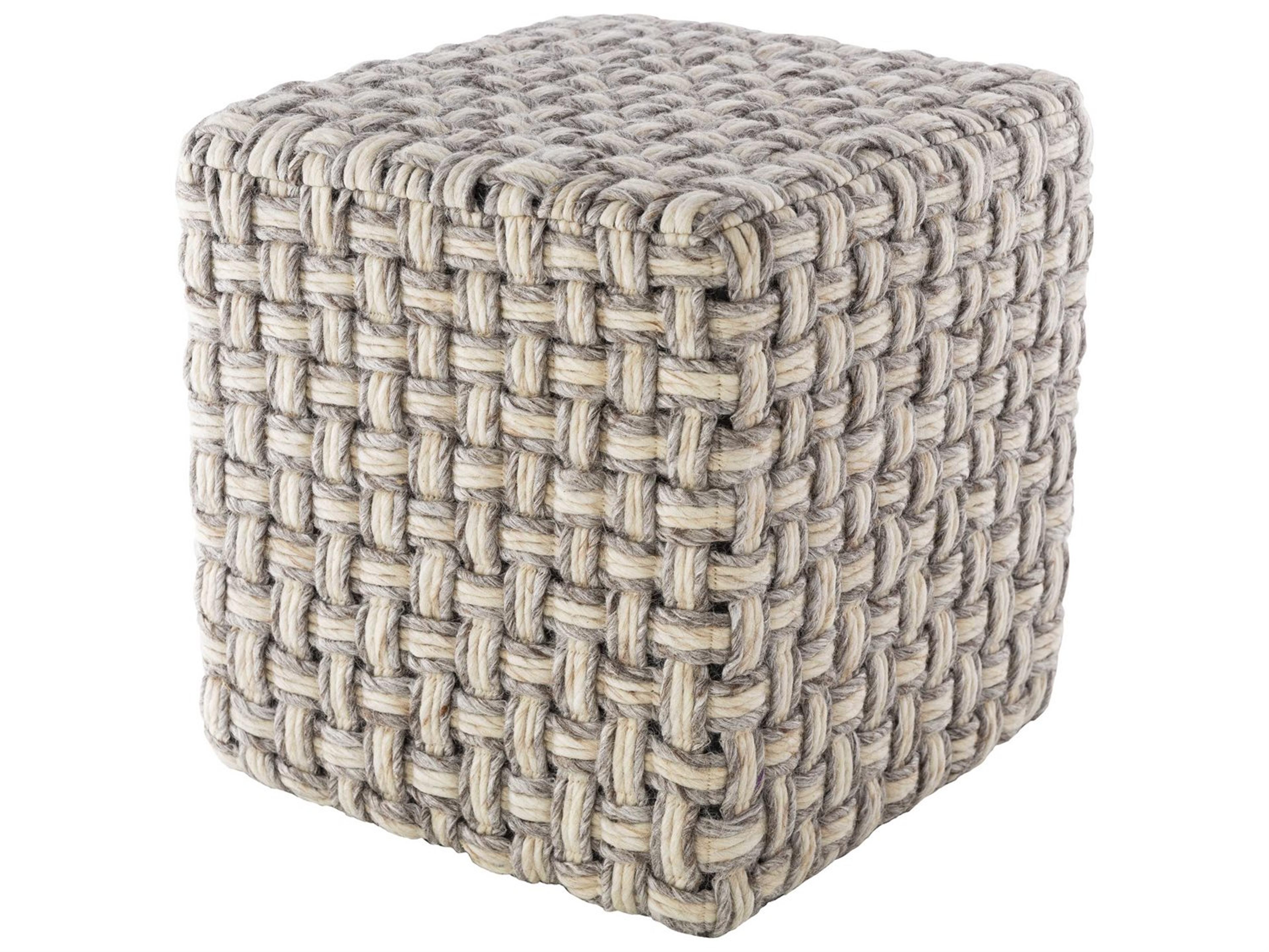 Surya Cordoba Camel Cream Brown Ottoman