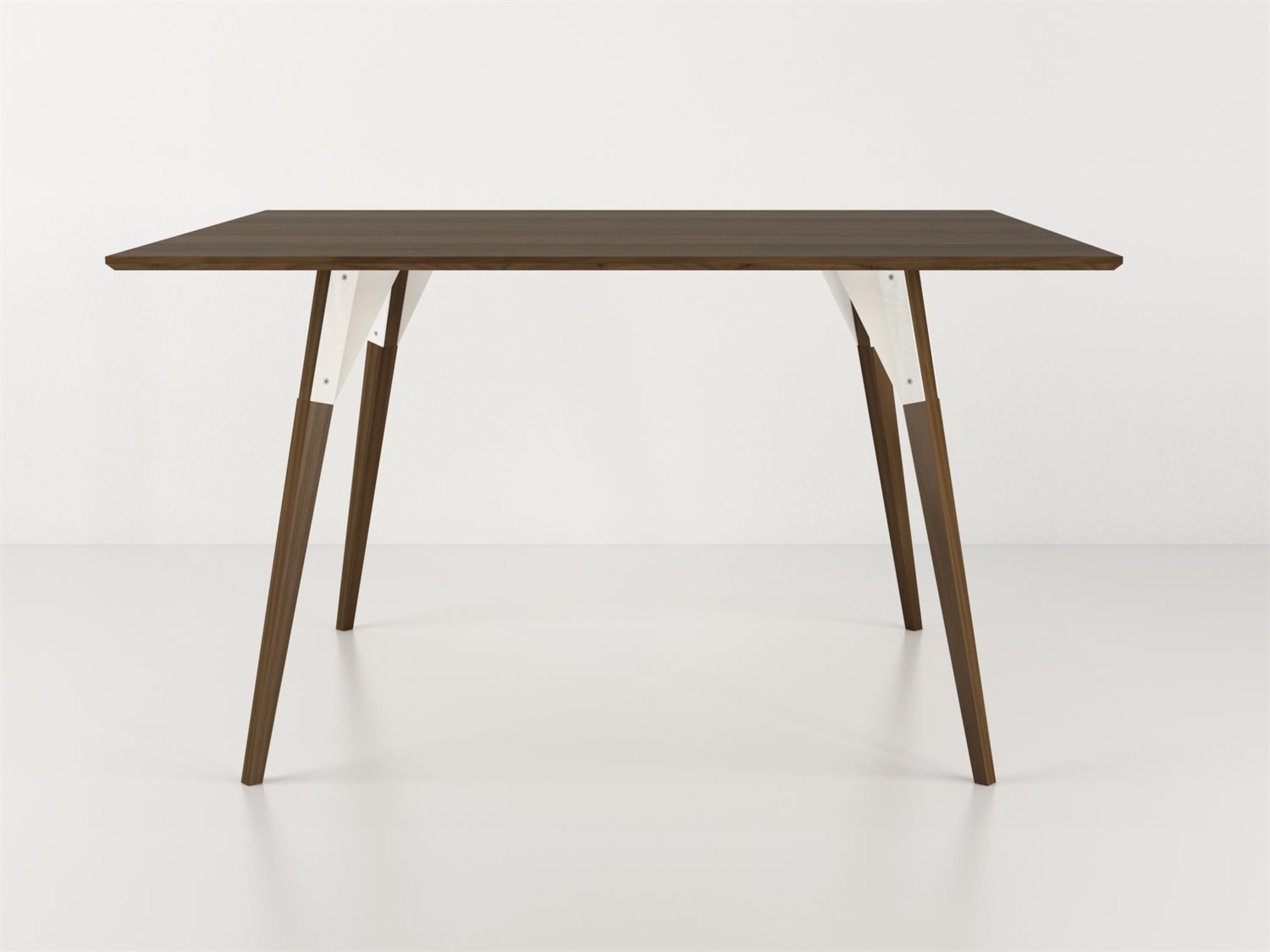Tronk Design Clarke Collection Rectangular Wood White Dining Table