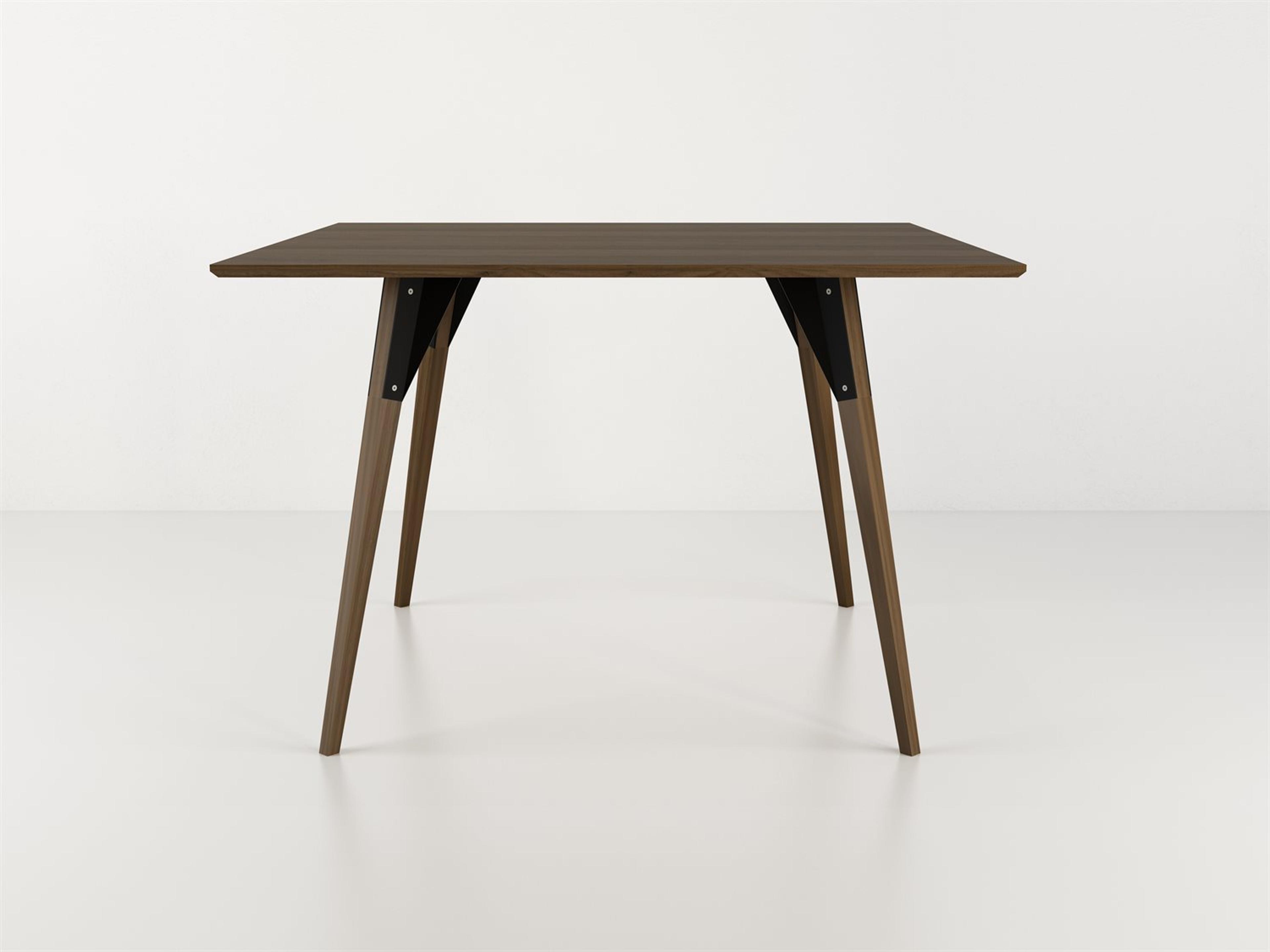 Tronk Design Clarke Collection Square Wood Black Dining Table