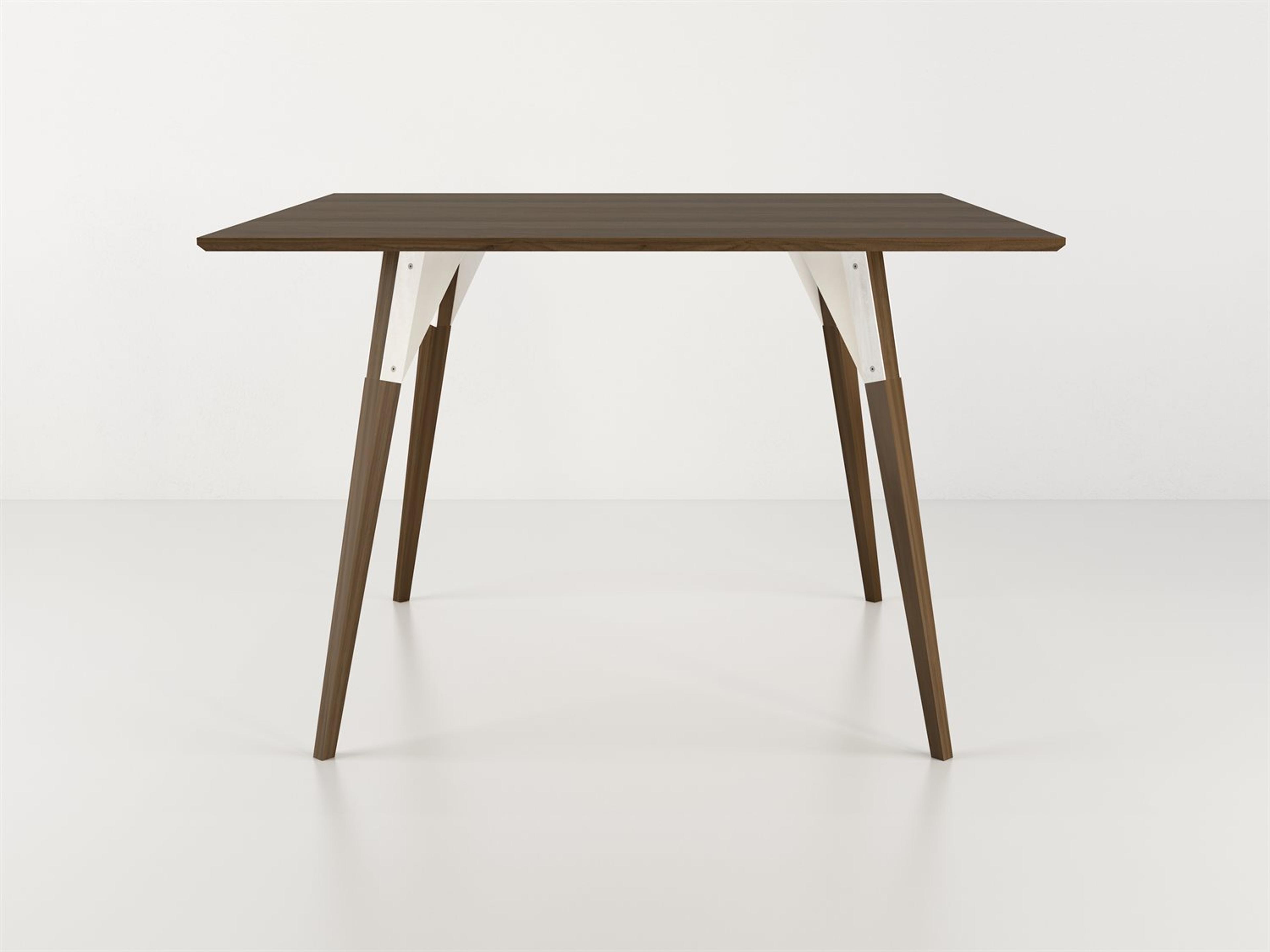 Tronk Design Square Wood White Dining Table