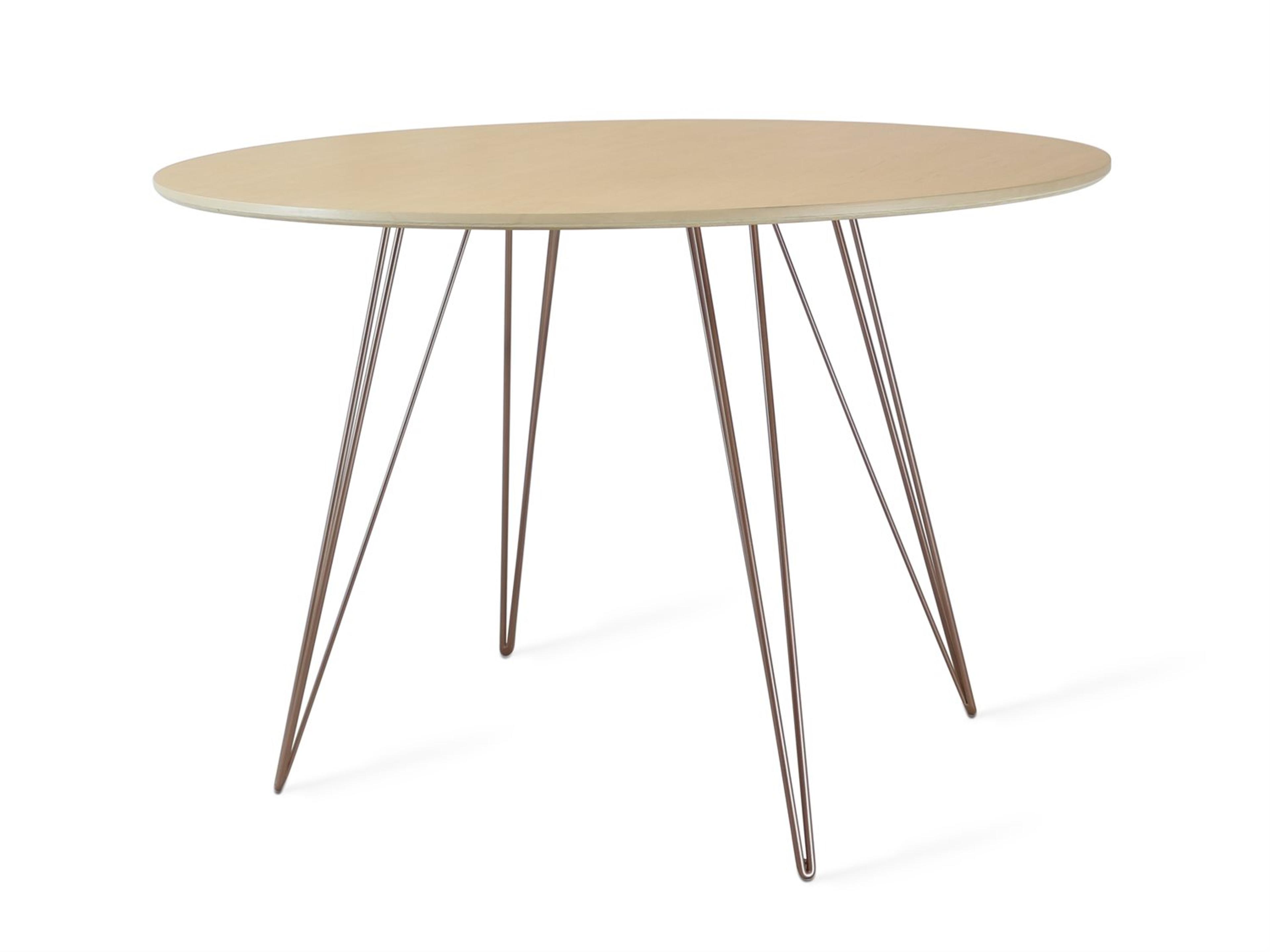 Tronk Design Williams Table Collection Oval Wood Rose Copper Dining