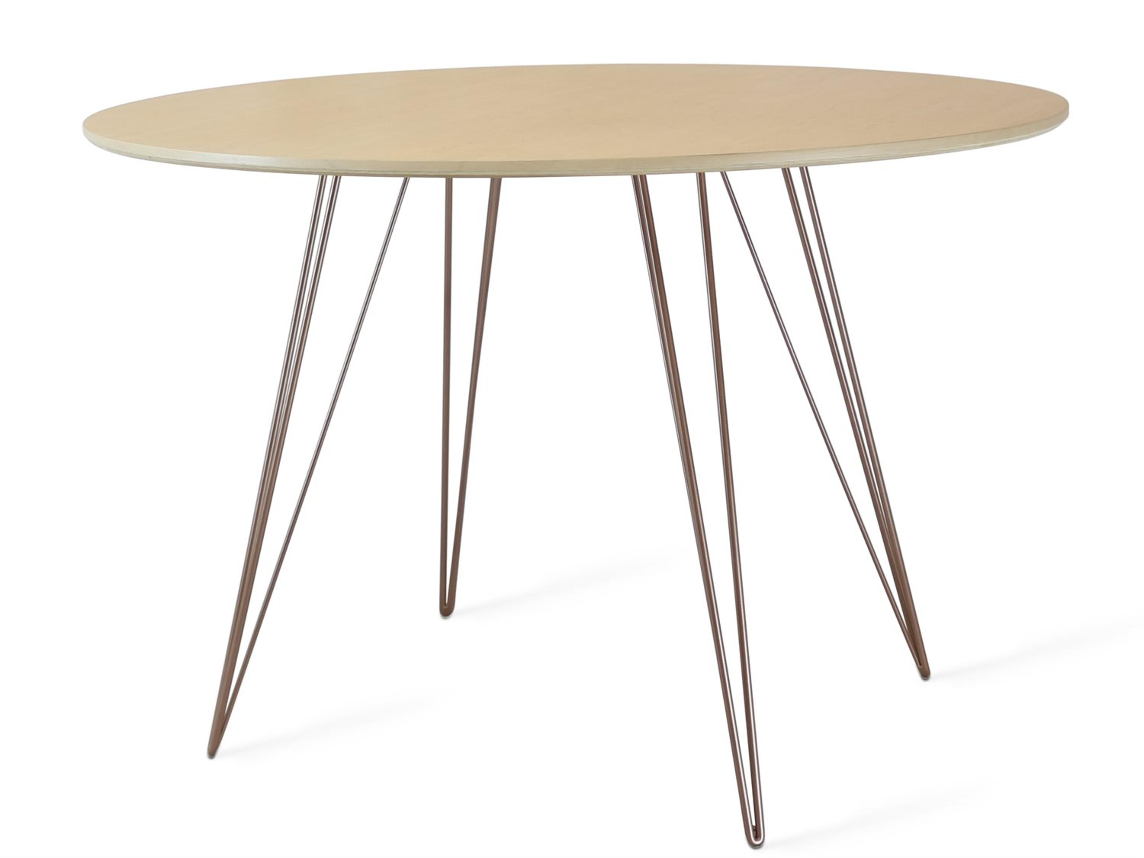 Tronk Design Williams Table Collection Oval Wood Rose Copper Dining